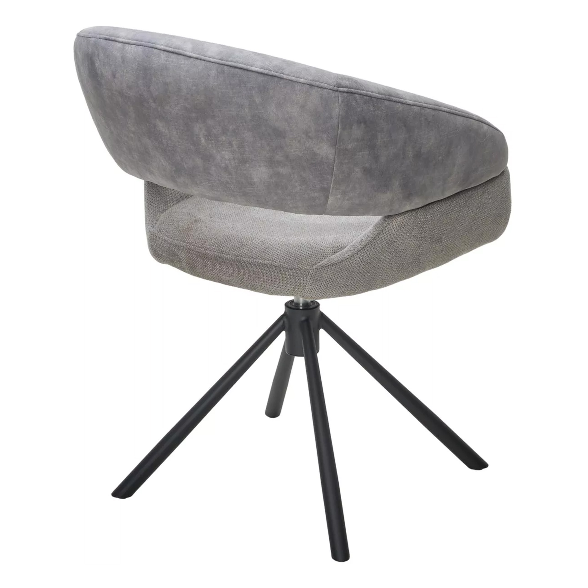 Стул мягкий серый с обивкой из велюра (арт 33671) - Фото 1