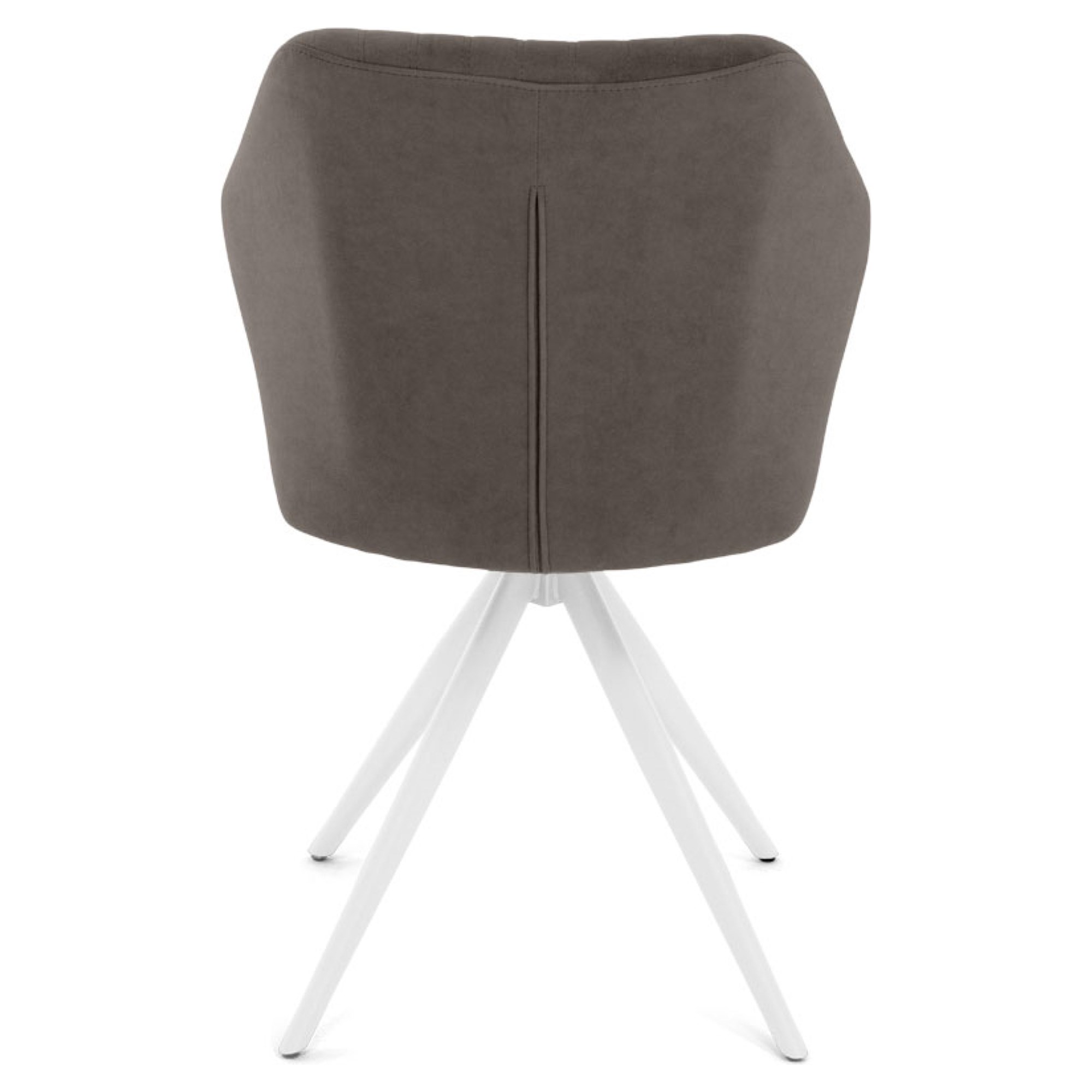 Стул с белыми ножками с мягким сидением из велюра (арт 35386) - Фото 1