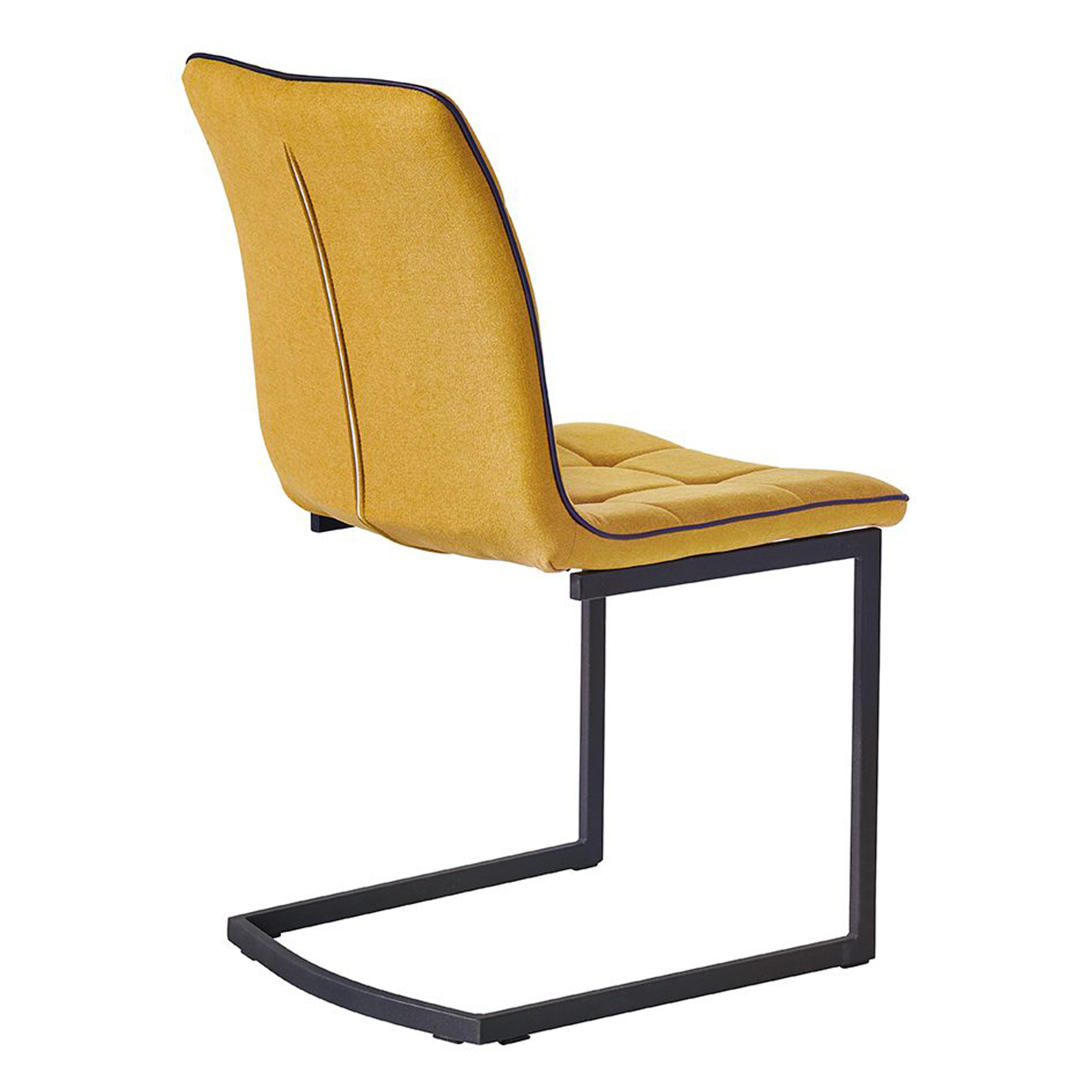 Стул на полозьях мягкий желтый (арт 31481) - Фото 1