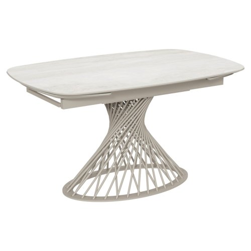 Стол раскладной с покрытием из керамики на одной ножке (арт 35197) - Фото 2