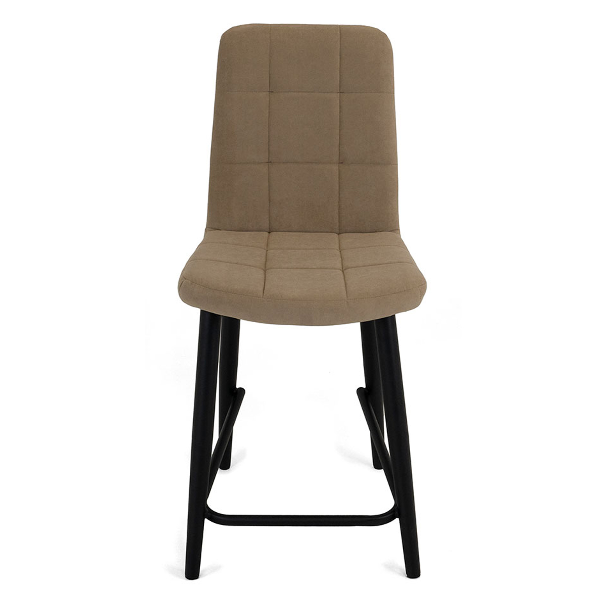 Стул полубарный на металлокаркасе с мягким сидением из велюра (арт 18773) - Фото 1