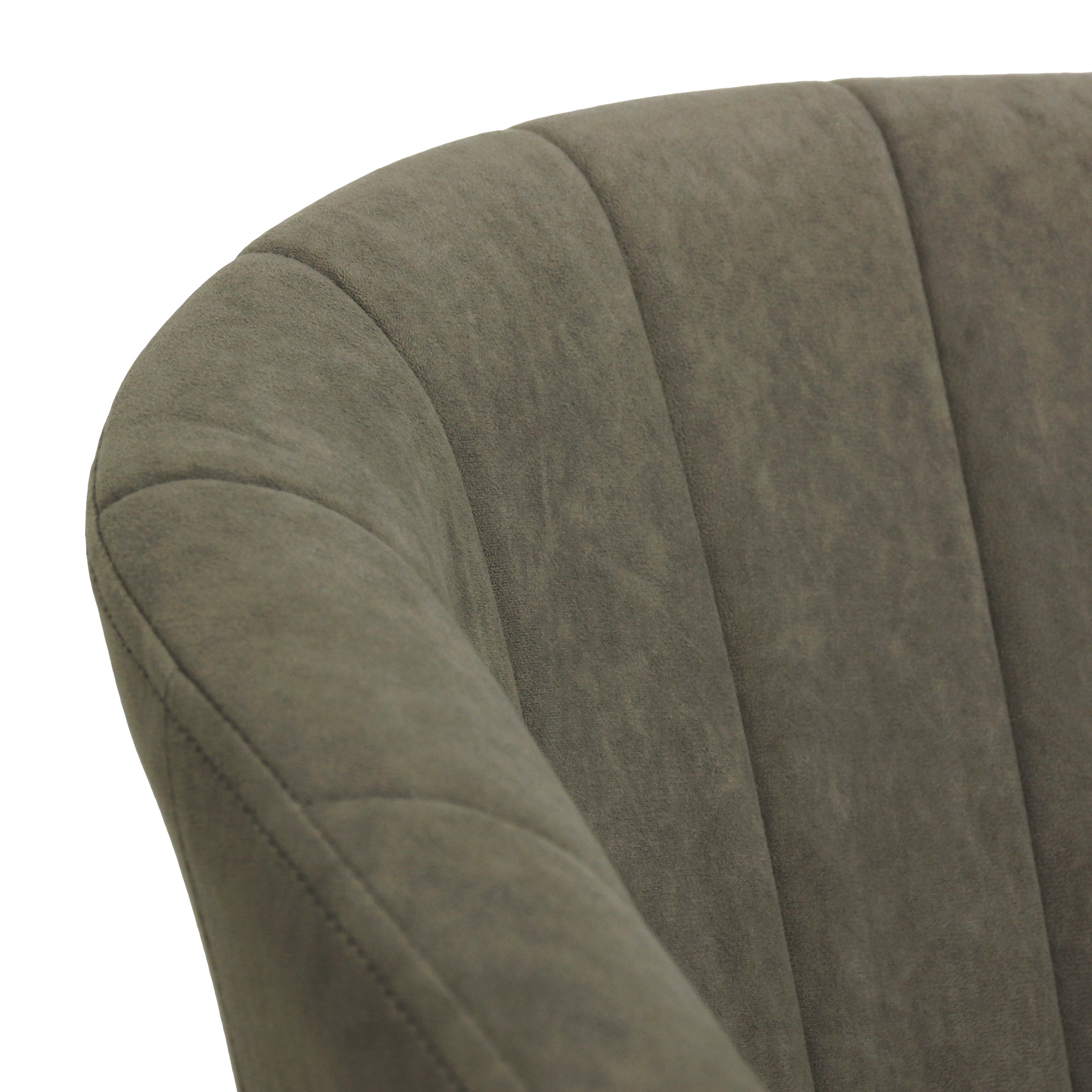 Стул-кресло на металлокаркасе серый велюровый (арт 26314) - Фото 1