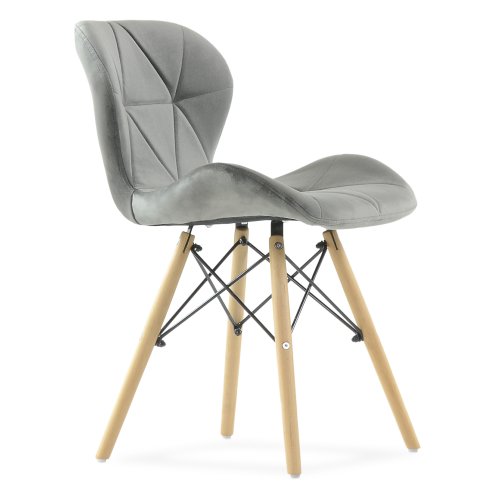 Стул дизайнерский мягкий серый eames (арт 12197) - Фото 2