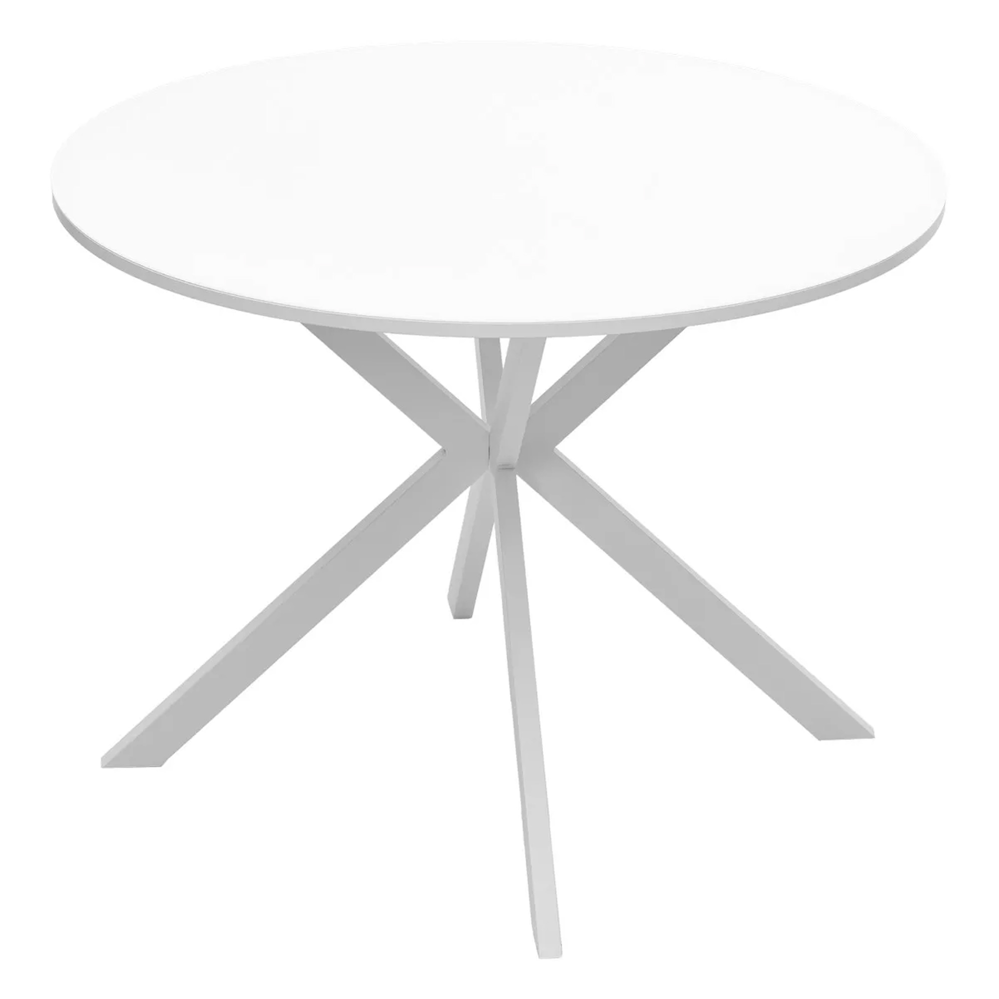 Стол круглый белый на одной ножке D-100 см (арт 31715) - Фото 1