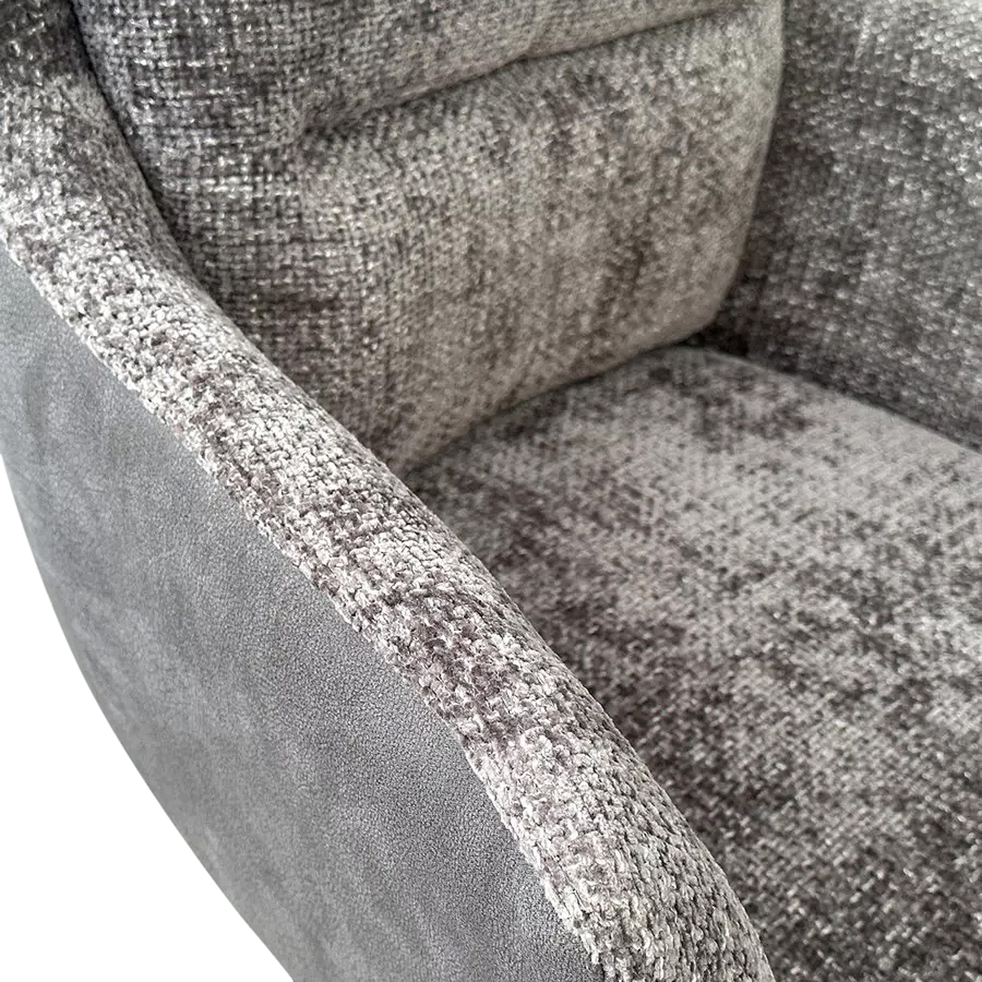 Полукресло с мягкой обивкой с подлокотниками серое (арт 33673) - Фото 1