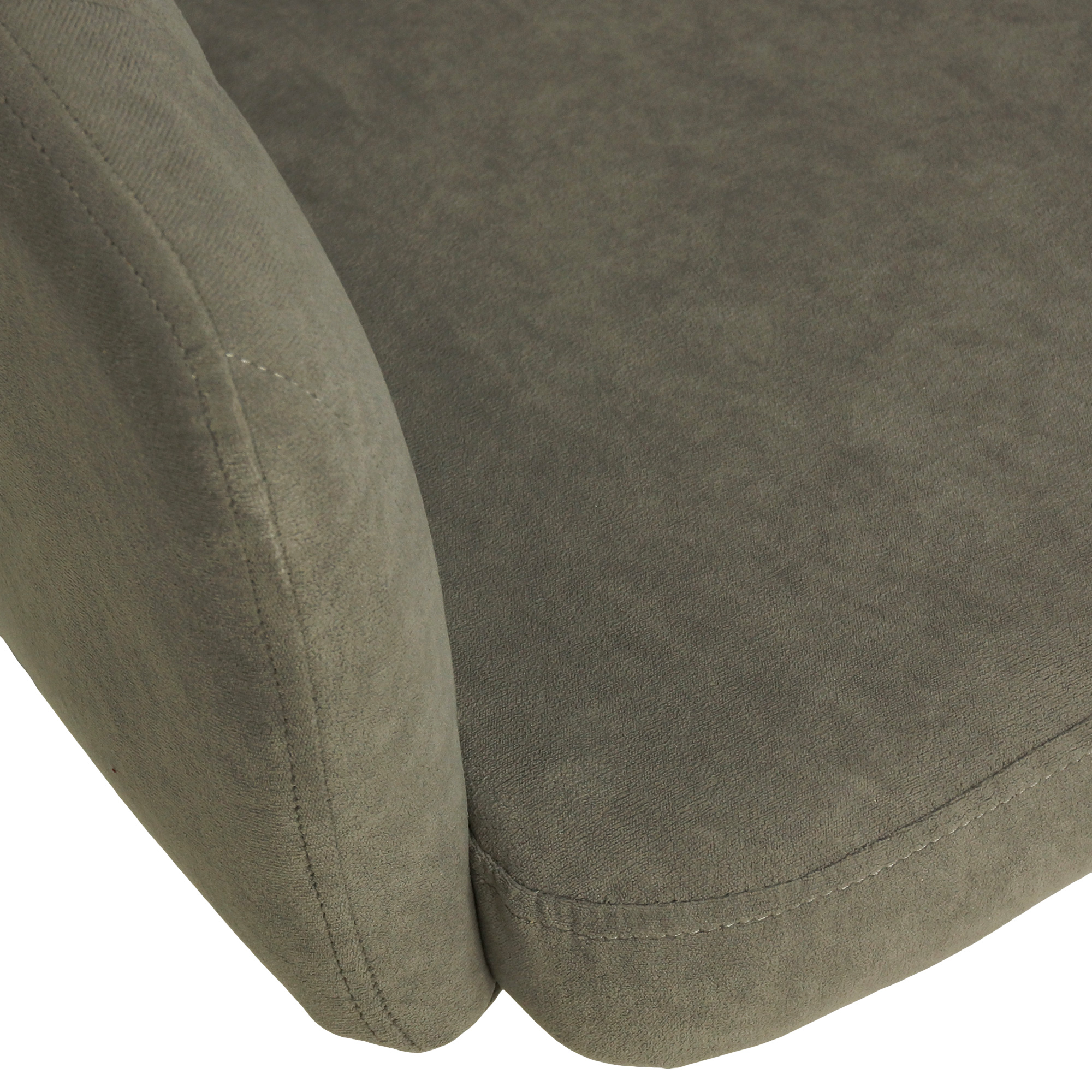 Полукресло металлическое с мягкой обивкой серое из велюра (арт 26228) - Фото 1