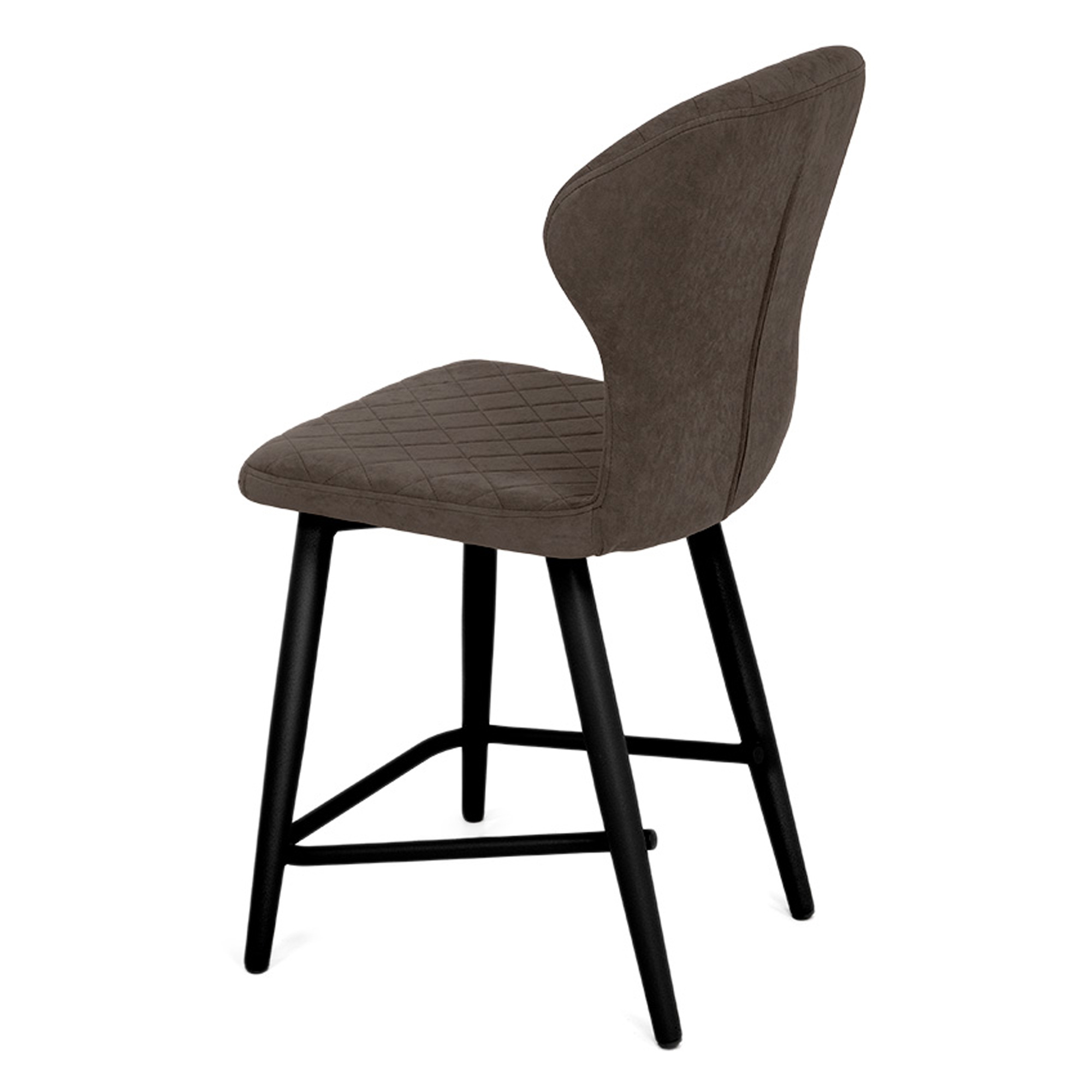 Стул обеденный на металлокаркасе ножки черные мягкий из велюра (арт 19593) - Фото 1