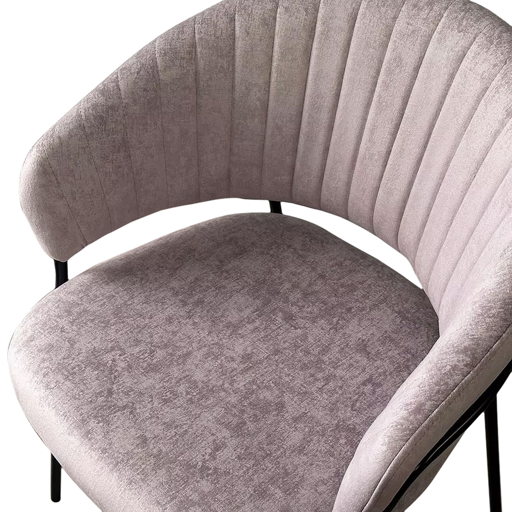 Стул интерьерный мягкий с подлокотниками фиолетовый (арт 33614) - Фото 1