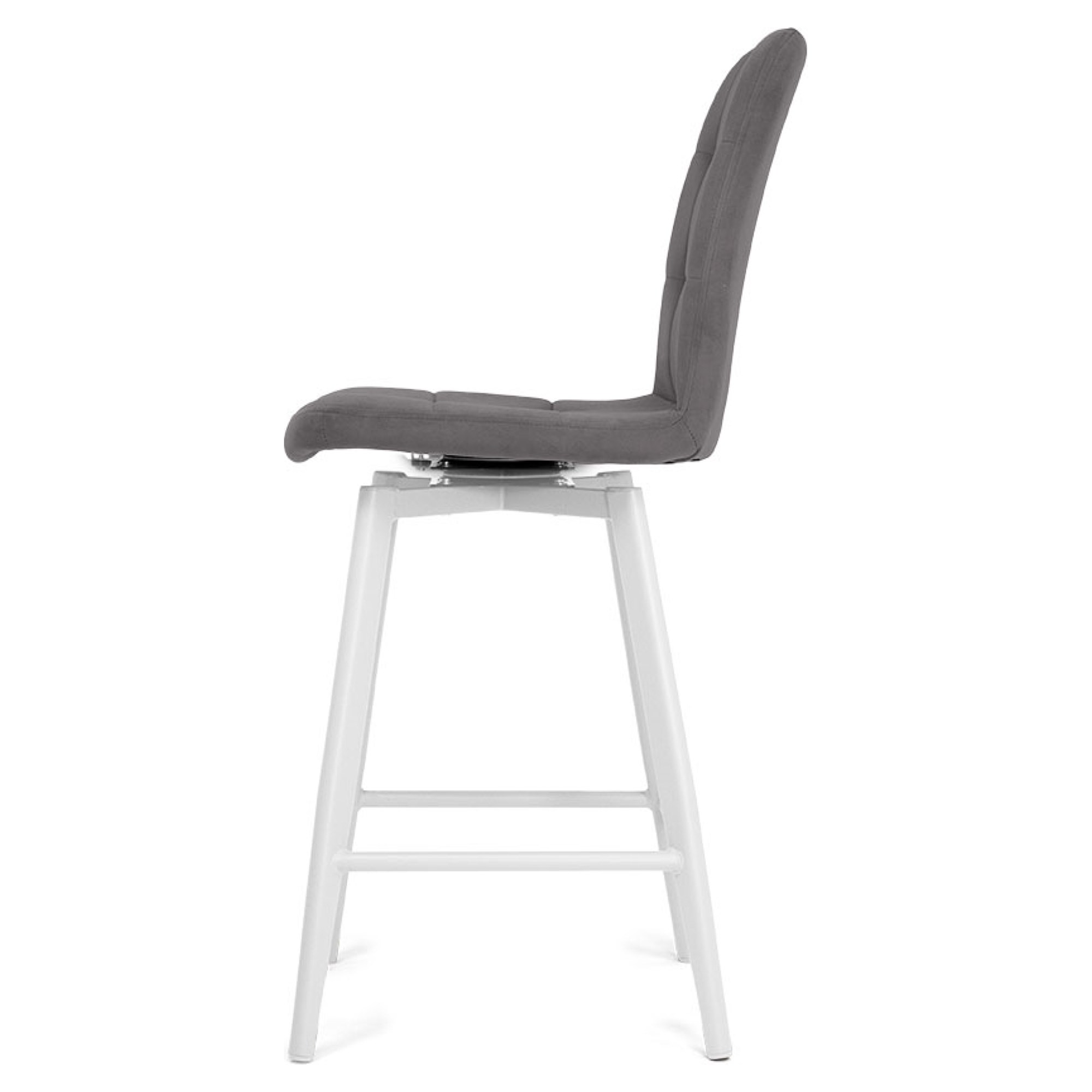 Стул полубарный мягкий из велюра (арт 35357) - Фото 1