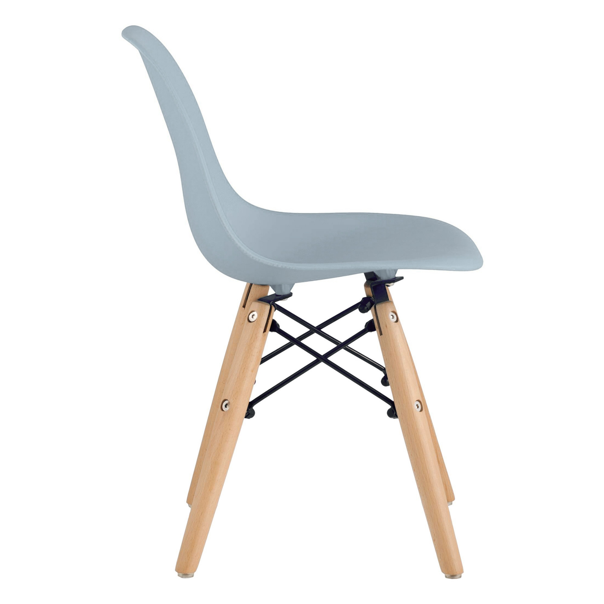 Стул деревянный серый пластиковый eames (арт 29400) - Фото 1