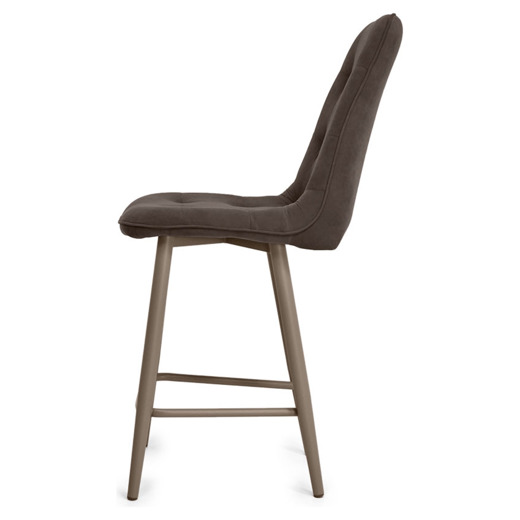 Стул барный металлический мягкий из велюра (арт 20869) - Фото 1