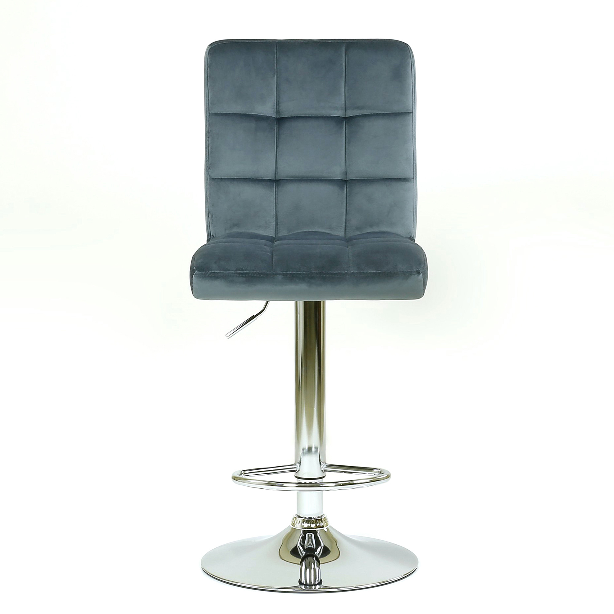 Стул барный мягкий слоновая кость с обивкой из велюра (арт 32615) - Фото 1