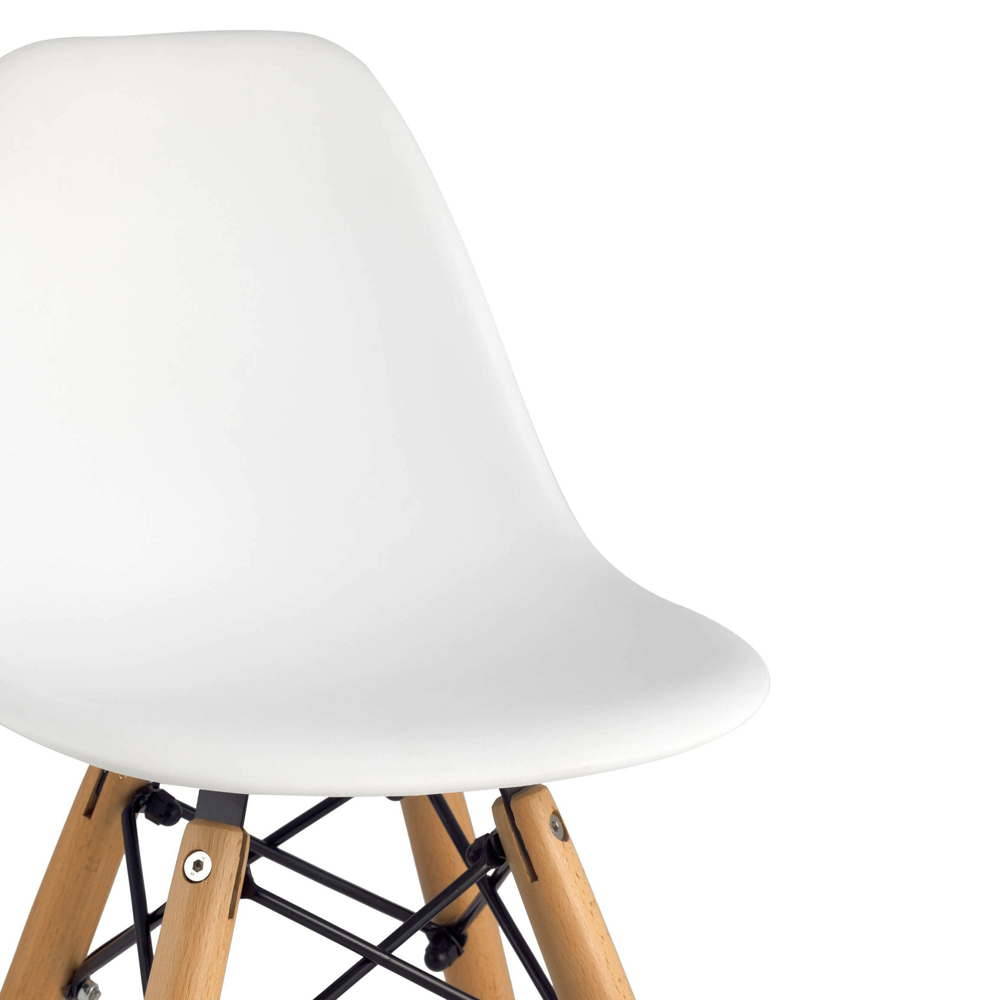 Стул дизайнерский деревянный белый eames (арт 29391) - Фото 1