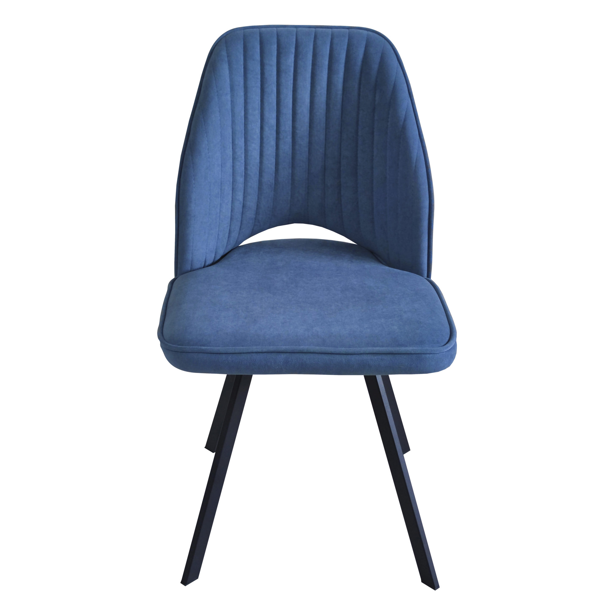 Стул кухонный на металлическом каркасе с обивкой из велюра (арт 31975) - Фото 1