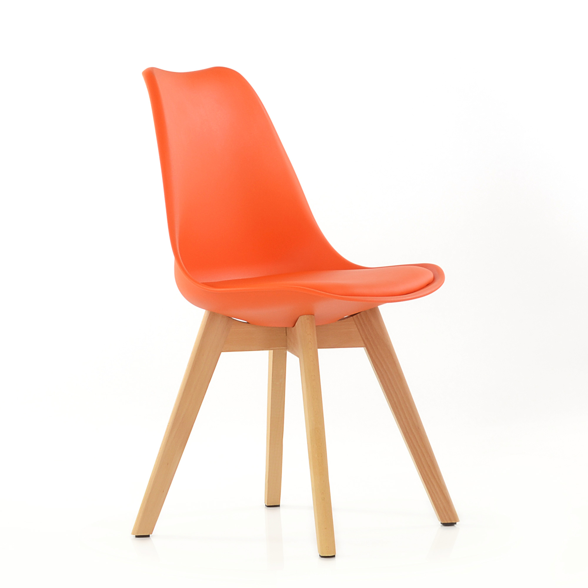 Стул дизайнерский мягкий оранжевый eames (арт 5481) - Фото 1