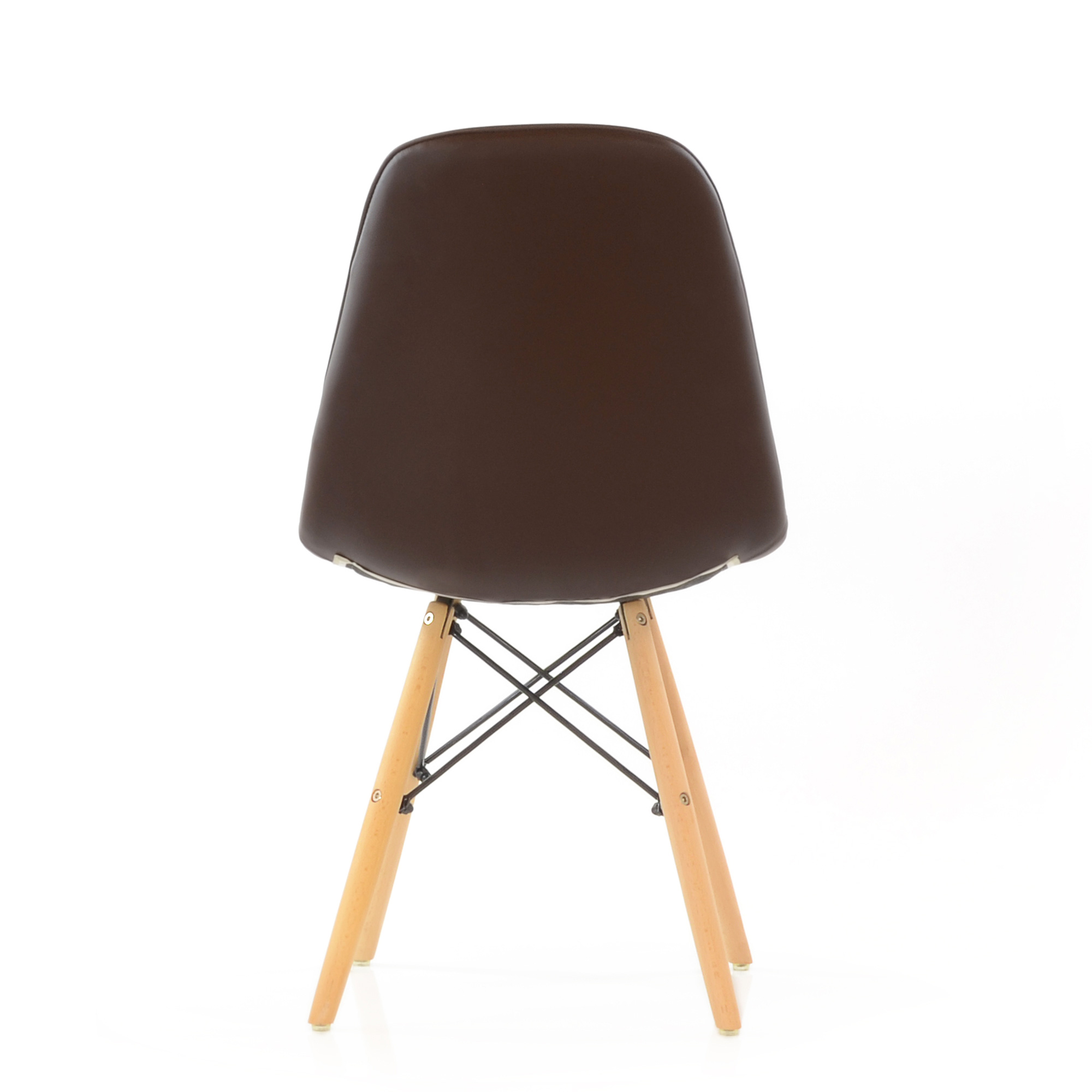 Стул деревянный с мягким сидением коричневый в стиле eames (арт 5260) - Фото 1