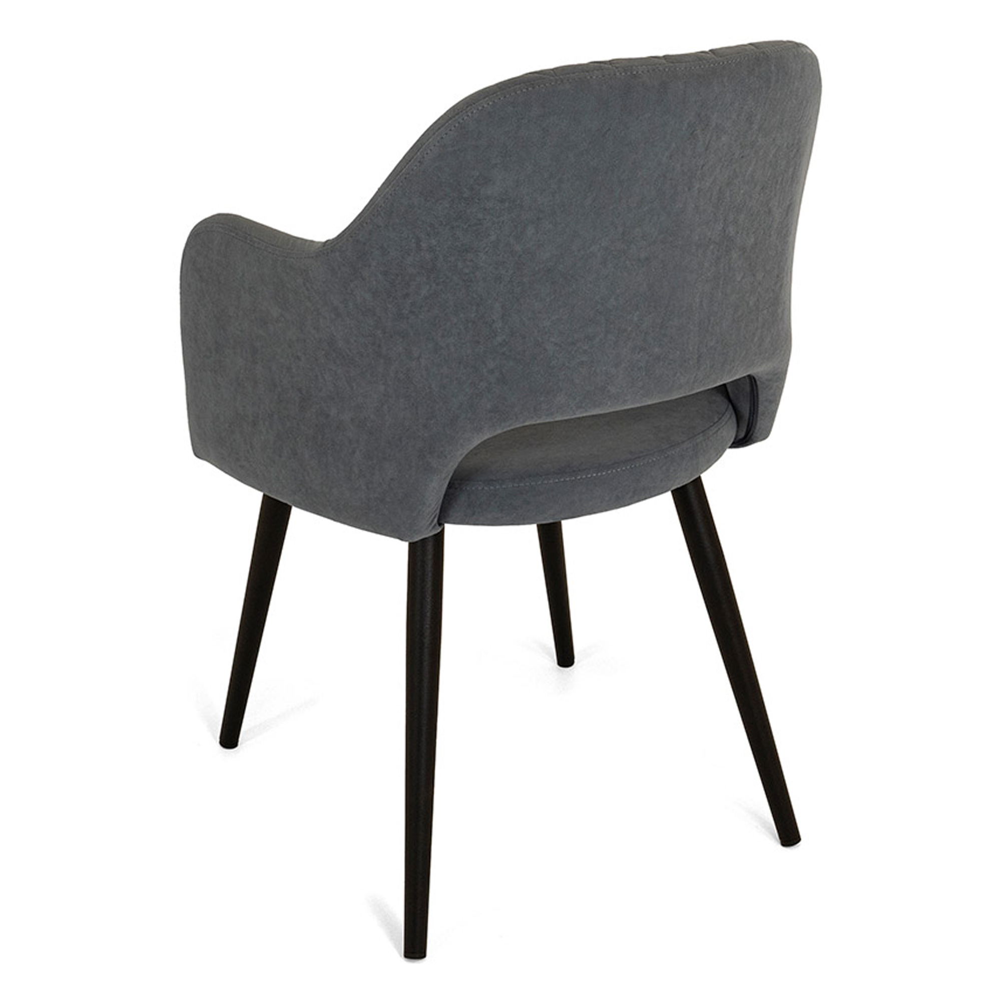 Полукресло мягкое с подлокотниками серое велюровое (арт 27743) - Фото 1