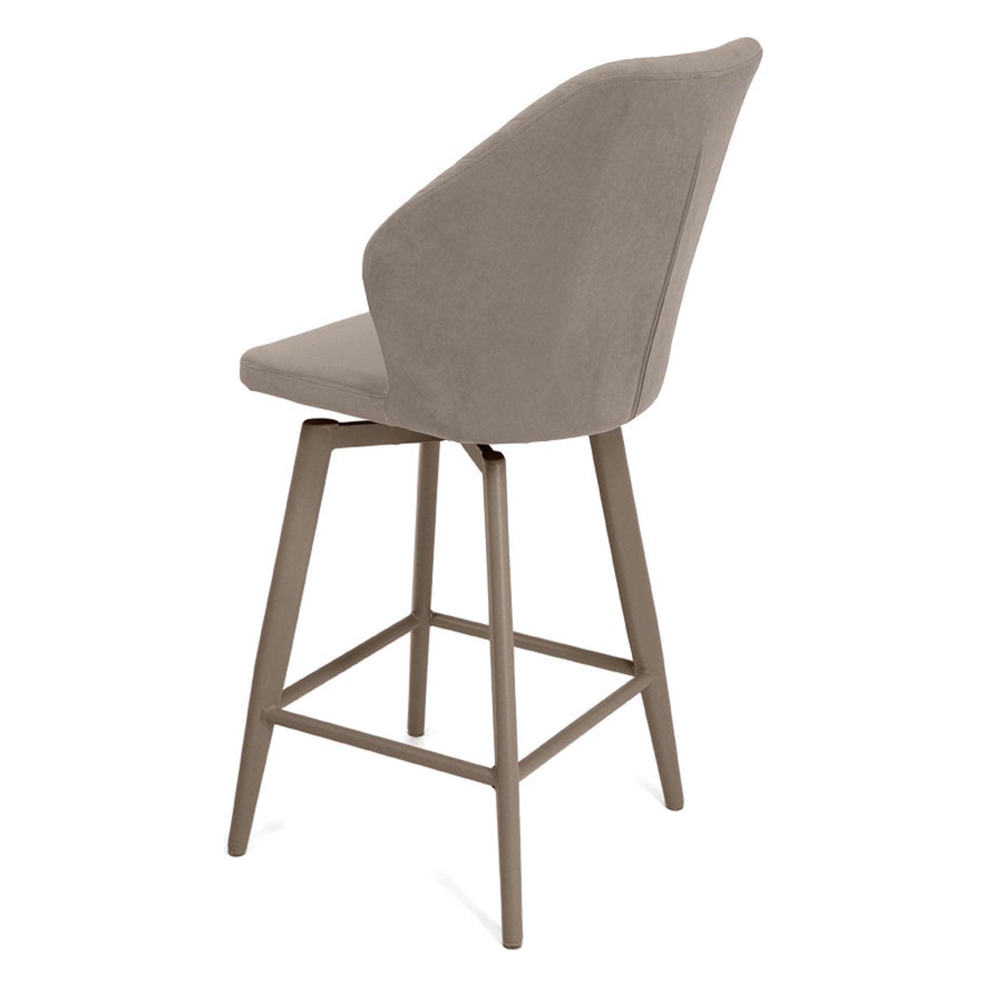 Стул барный на металлокаркасе мягкий бежевый (арт 35431) - Фото 1