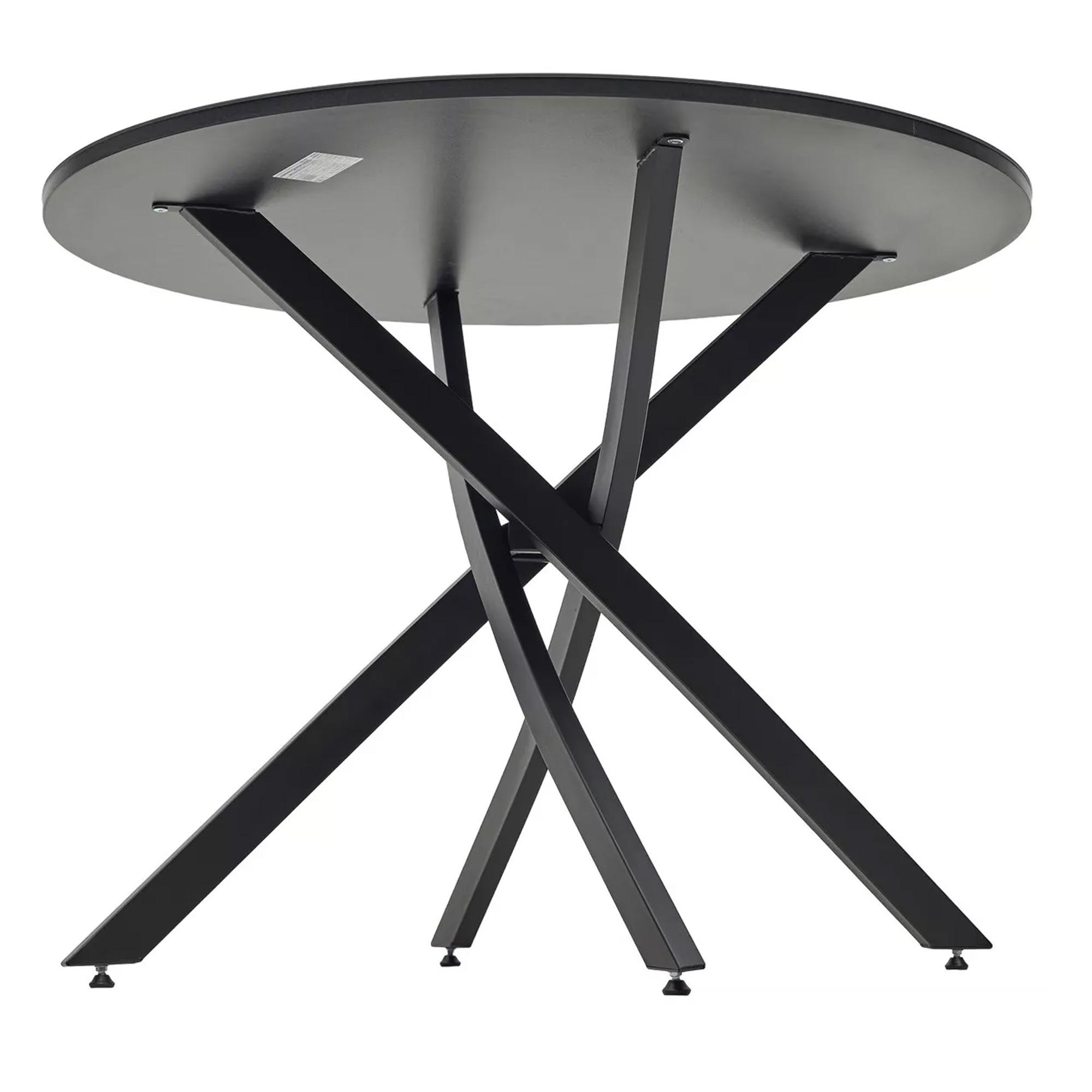 Стол круглый черный на одной ножке (арт 33420) - Фото 1