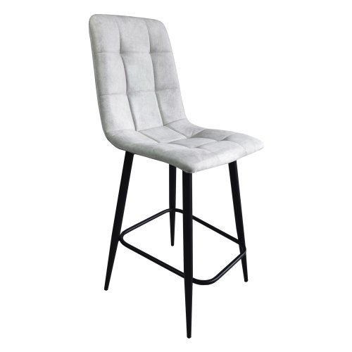 Стул полубарный на металлокаркасе серый (арт 23941) - Фото 2