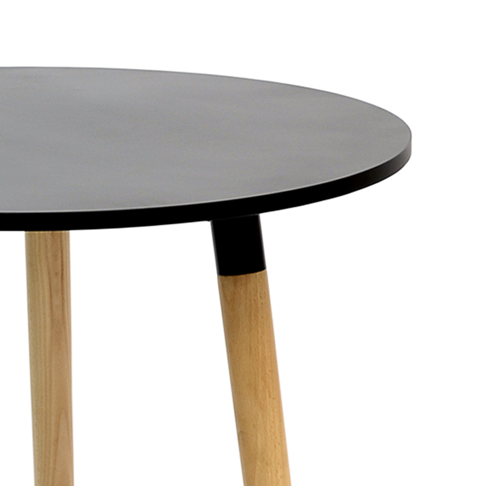 Стол дизайнерский черный D-80 см eames (арт 7108) - Фото 1