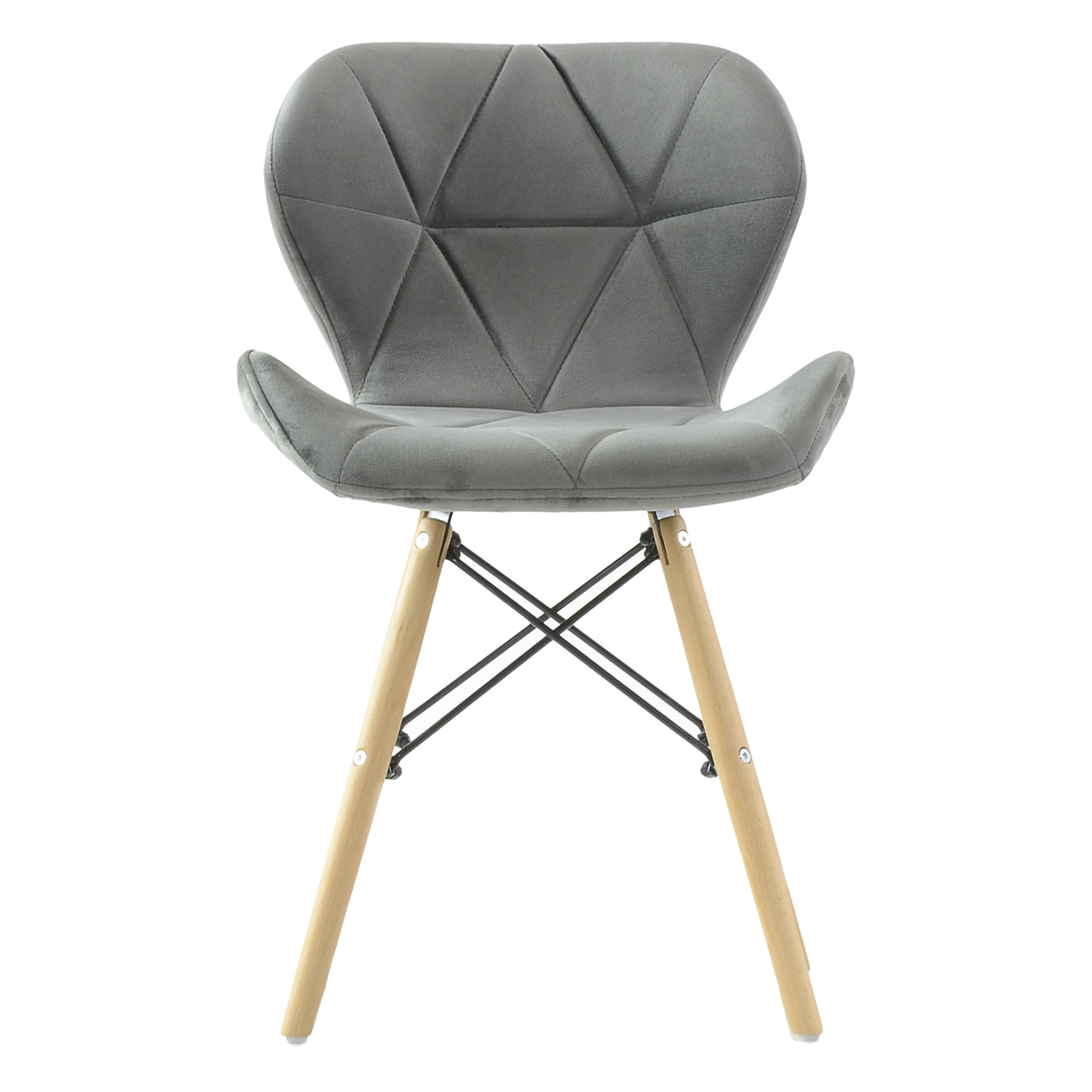 Стул дизайнерский мягкий серый eames (арт 12197) - Фото 1