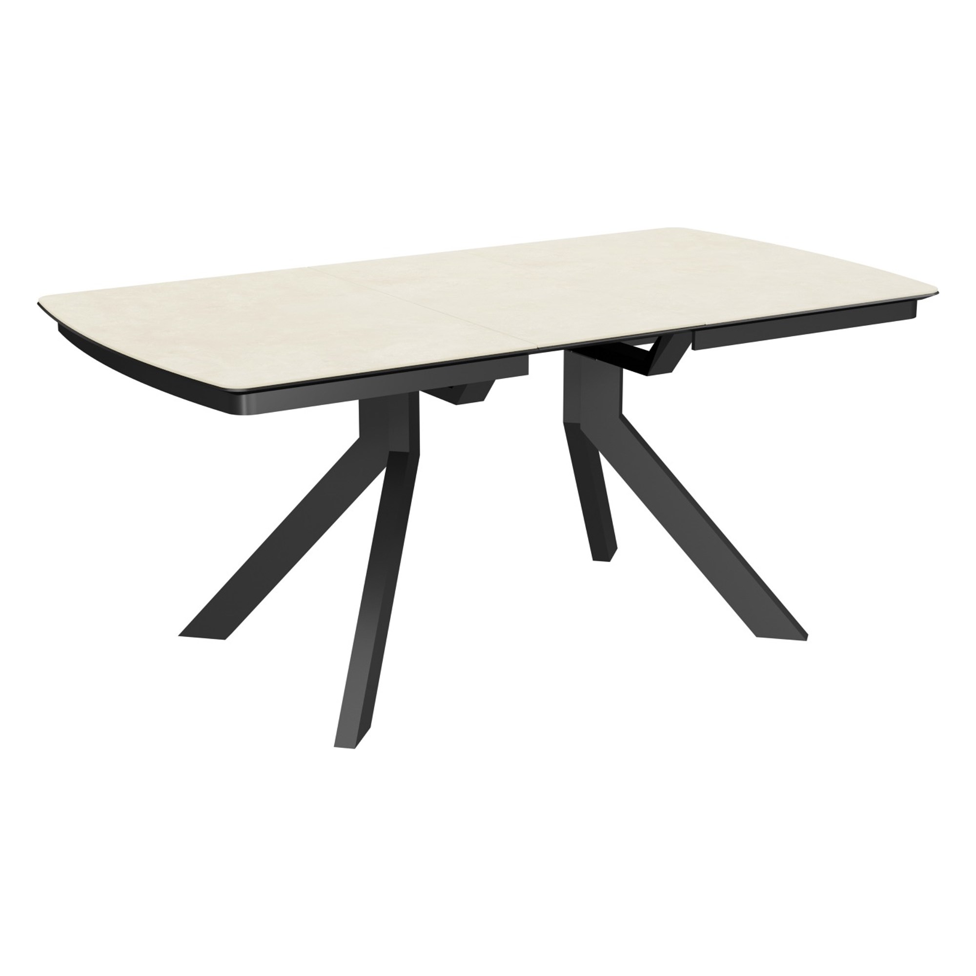 Кухонный стол раскладной с керамической столешницей бежевый (арт 34275) - Фото 1