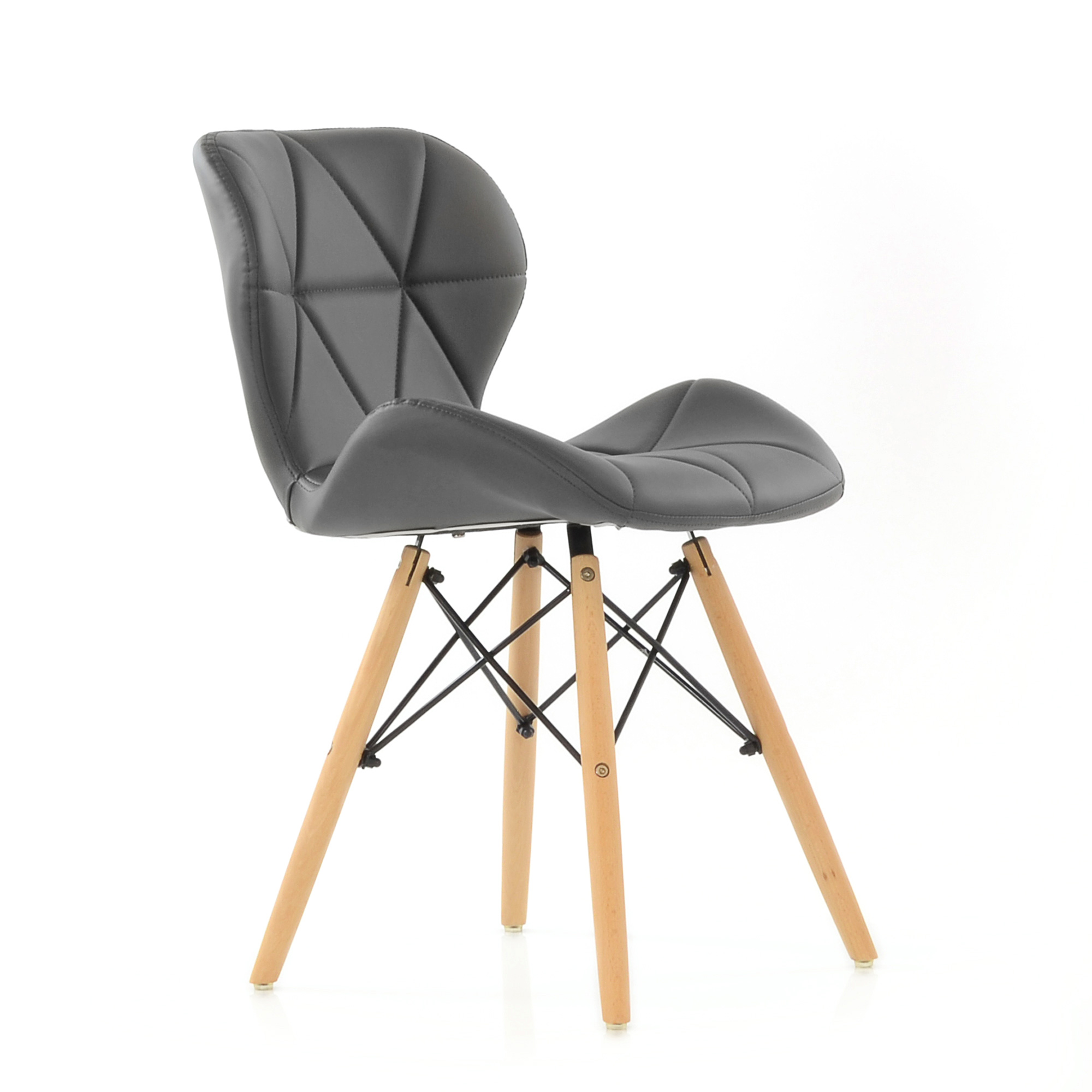 Стул дизайнерский мягкий серый eames (арт 5648) - Фото 1