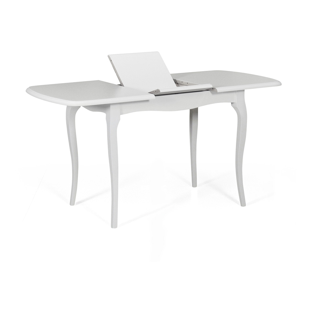 Стол для кухни раздвижной овальный белый классический (арт 10330) - Фото 1