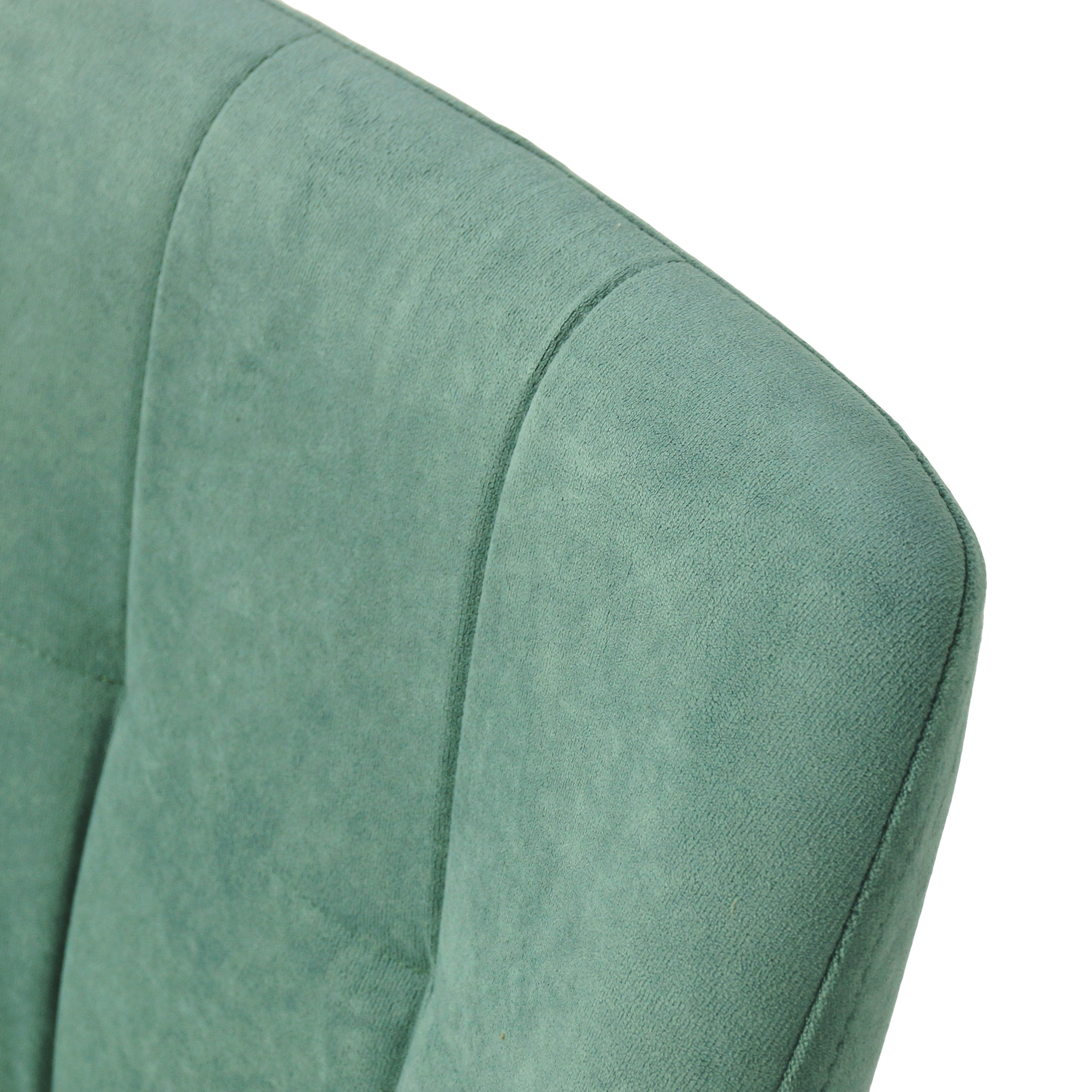 Стул-кресло мягкий с подлокотниками мятный из велюра (арт 32792) - Фото 1