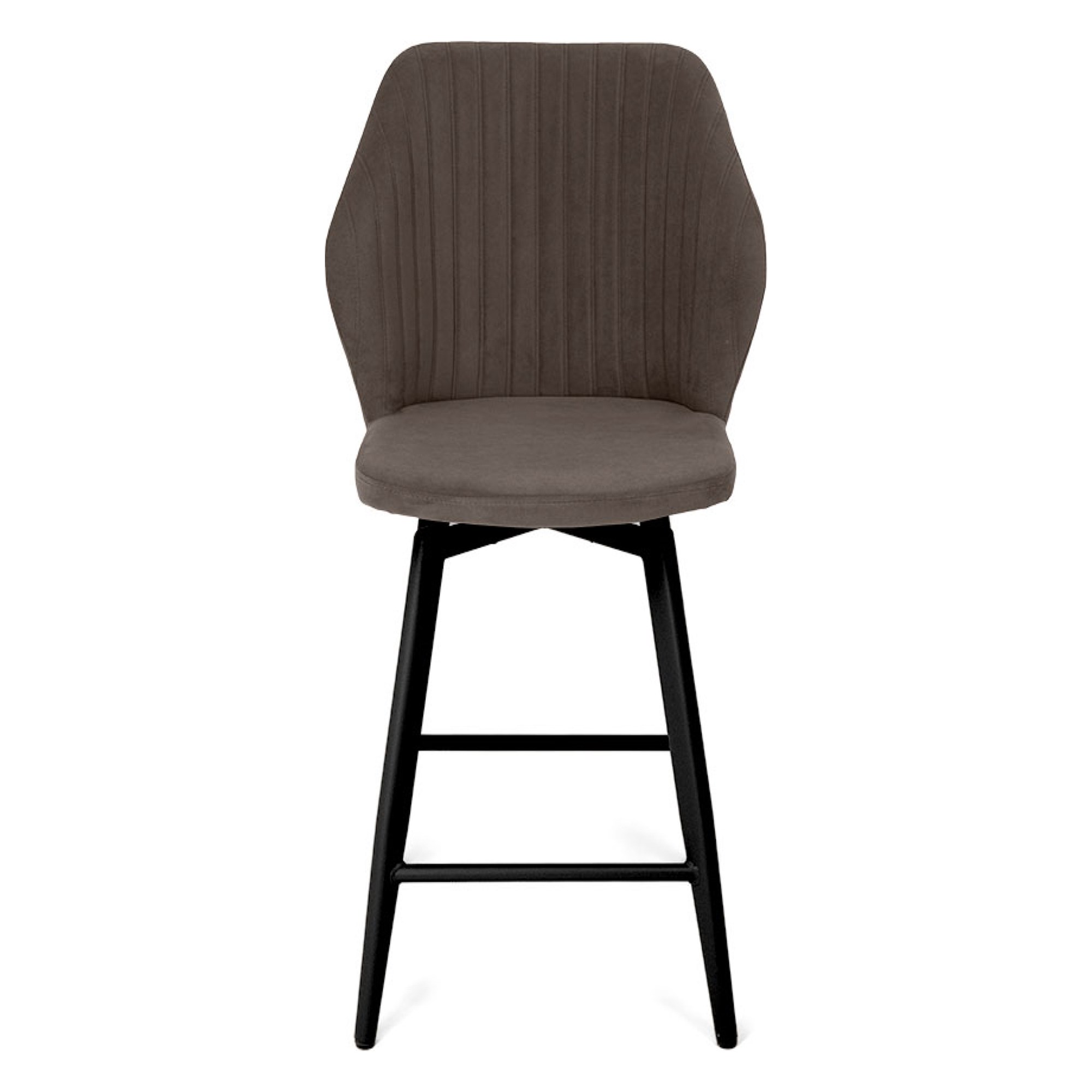 Стул барный на металлокаркасе мягкий из велюра (арт 35434) - Фото 1