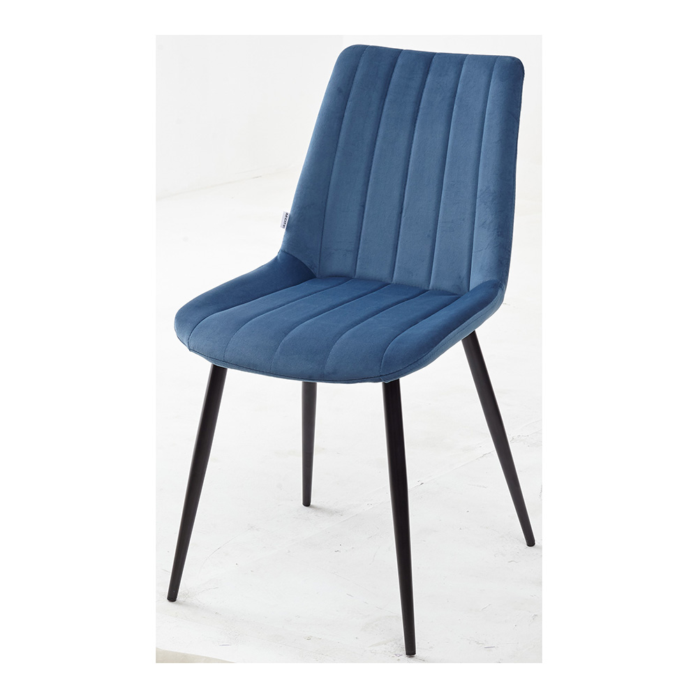 Стул мягкий синий из велюра (арт 7764) - Фото 1