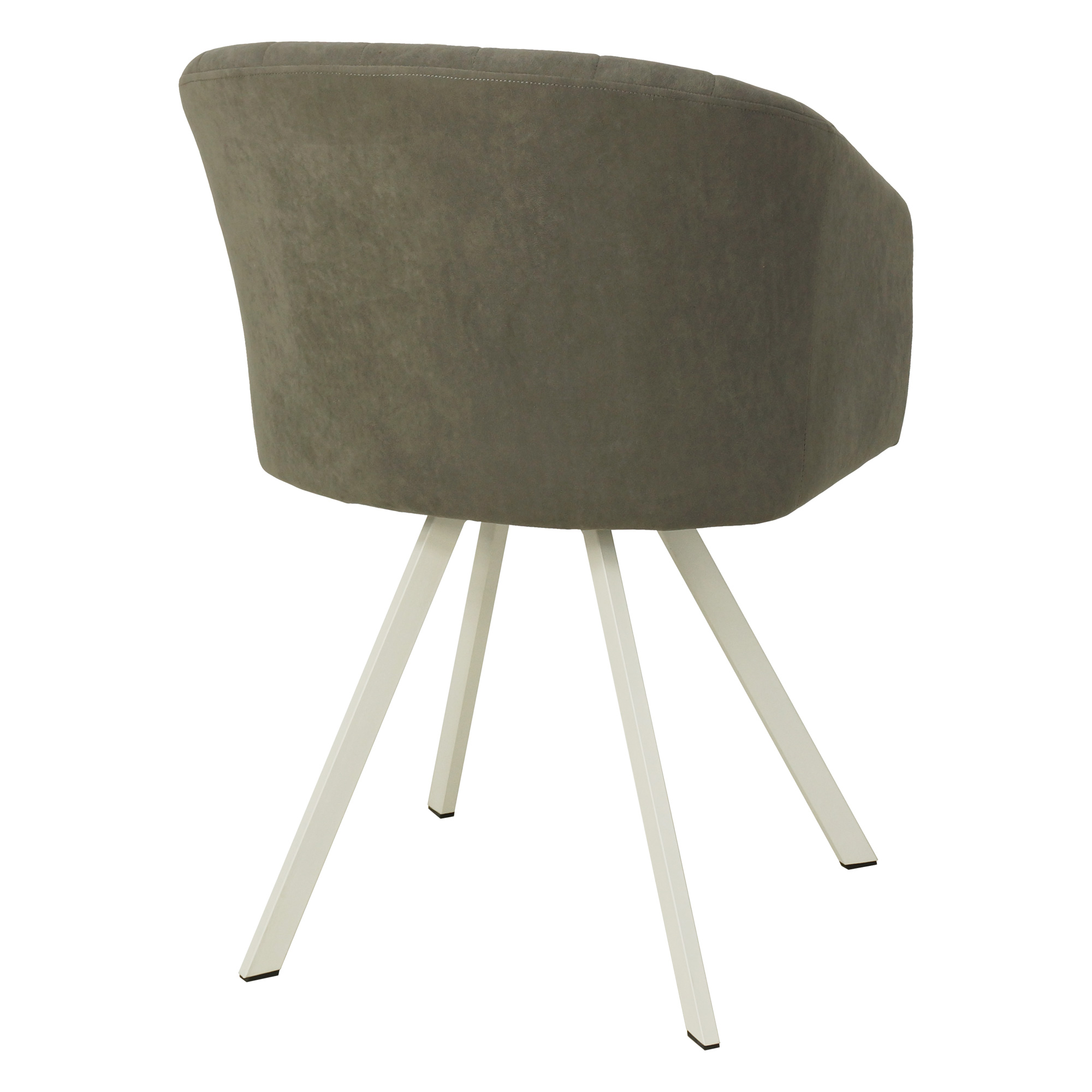 Стул-кресло на металлокаркасе серый велюровый (арт 26314) - Фото 1