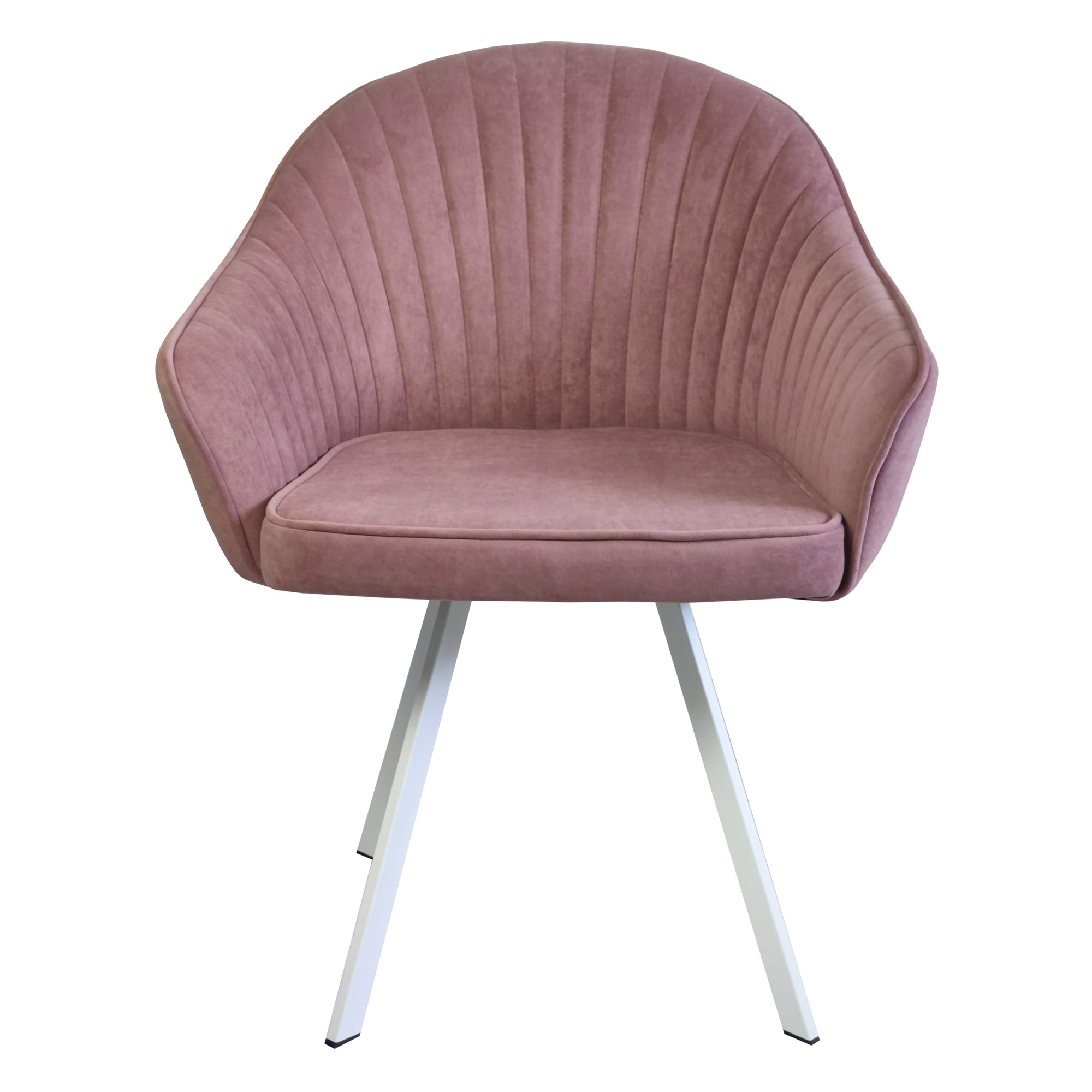 Полукресло на металлокаркасе с мягкой обивкой розовое (арт 29556) - Фото 1