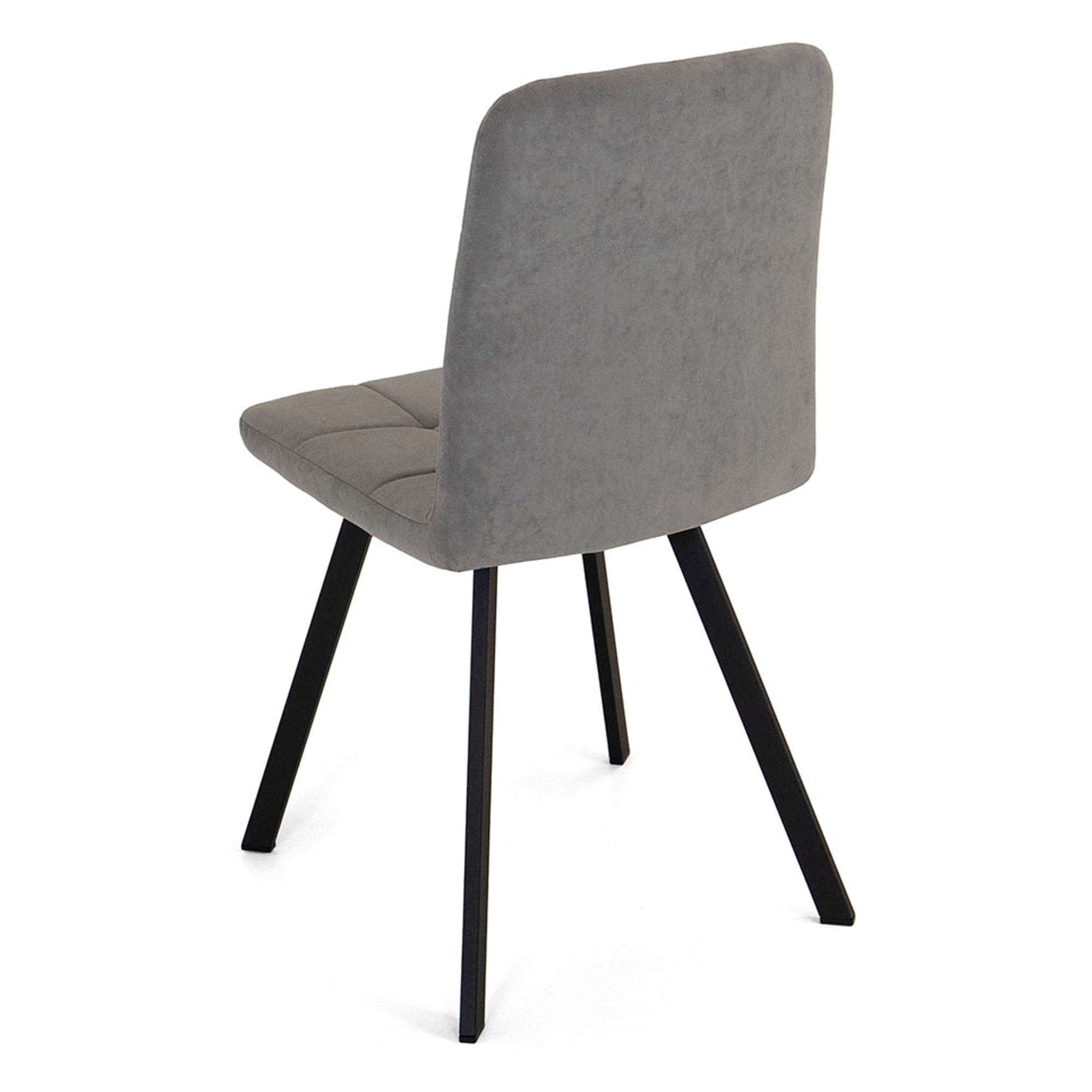 Стул металлический мягкий серый из велюра (арт 18699) - Фото 1