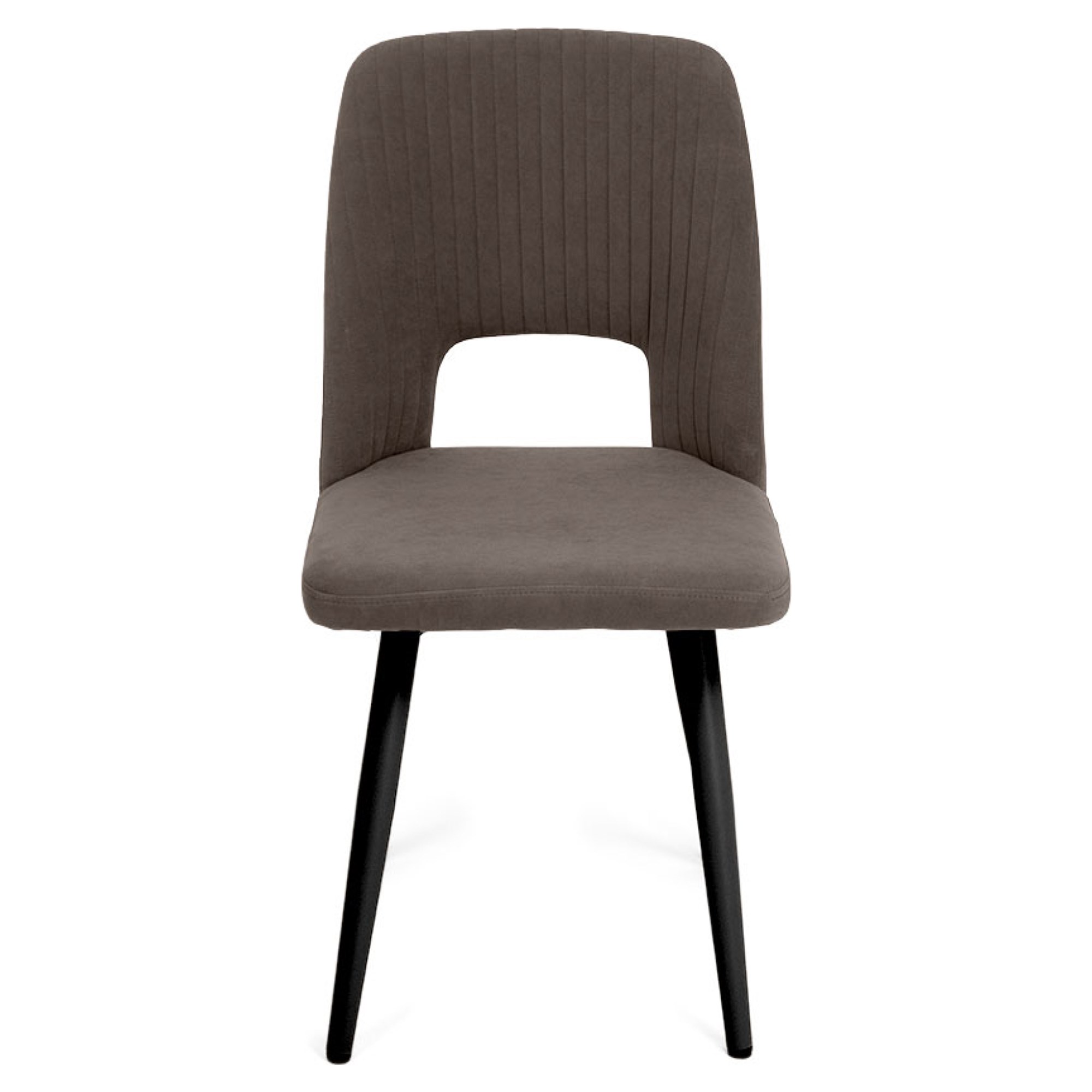 Стул металлический с черными ножками из велюра (арт 19804) - Фото 1