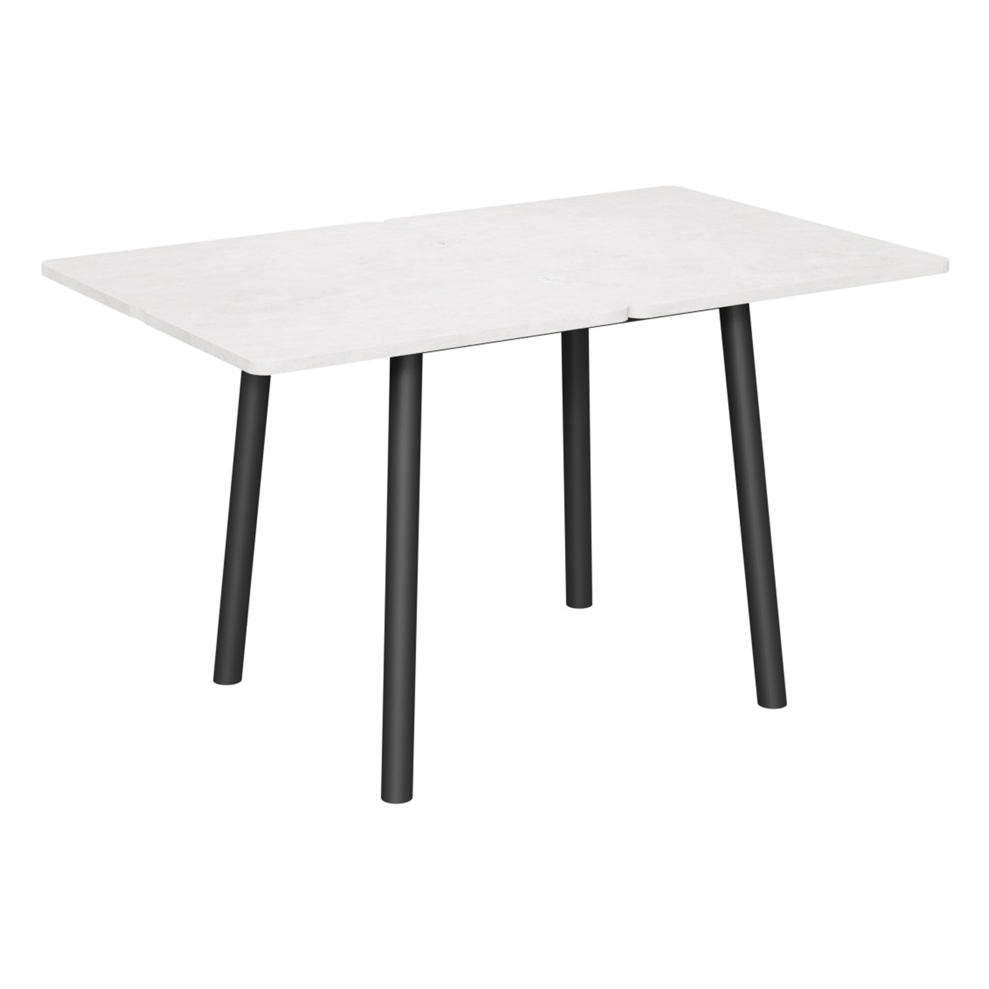 Стол для кухни раскладной белый 65 см (арт 33507) - Фото 1