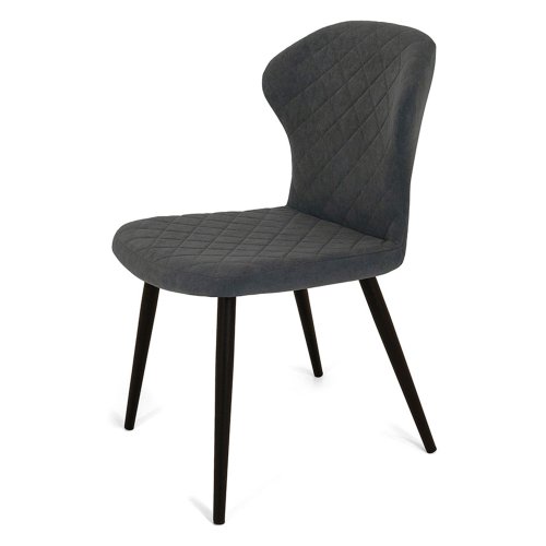 Стул с мягкой обивкой серый с обивкой из велюра (арт 19310) - Фото 2