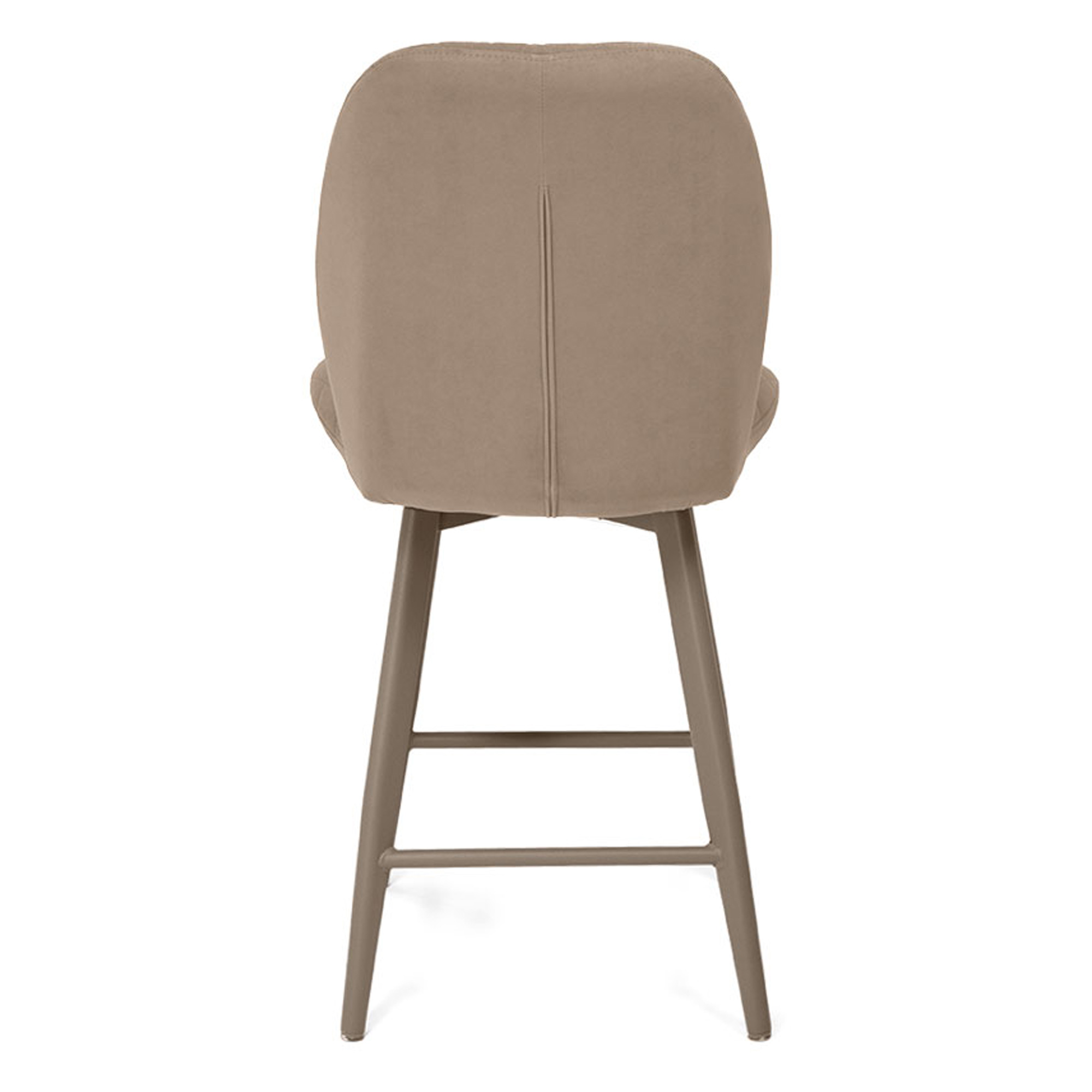Стул барный на металлокаркасе с мягким сидением бежевый (арт 33548) - Фото 1