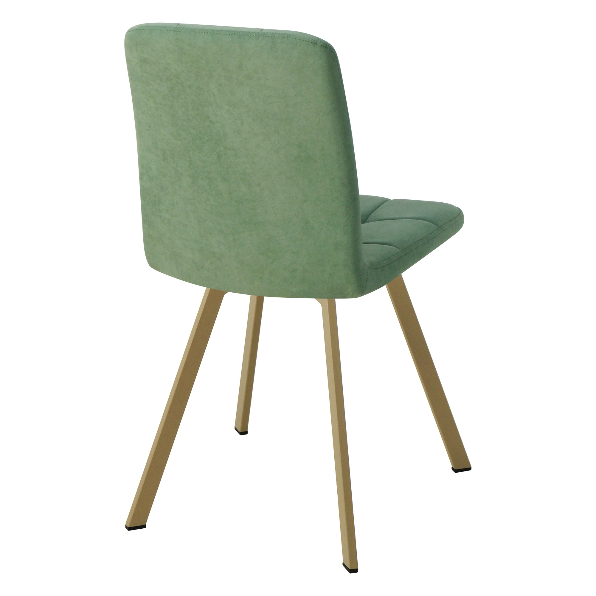 Стул на металлокаркасе мягкий зеленый из велюра (арт 18723) - Фото 1