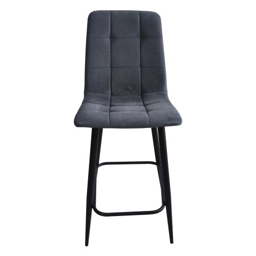 Полубарный стул ножки черные с мягким сидением (арт 25102) - Фото 2