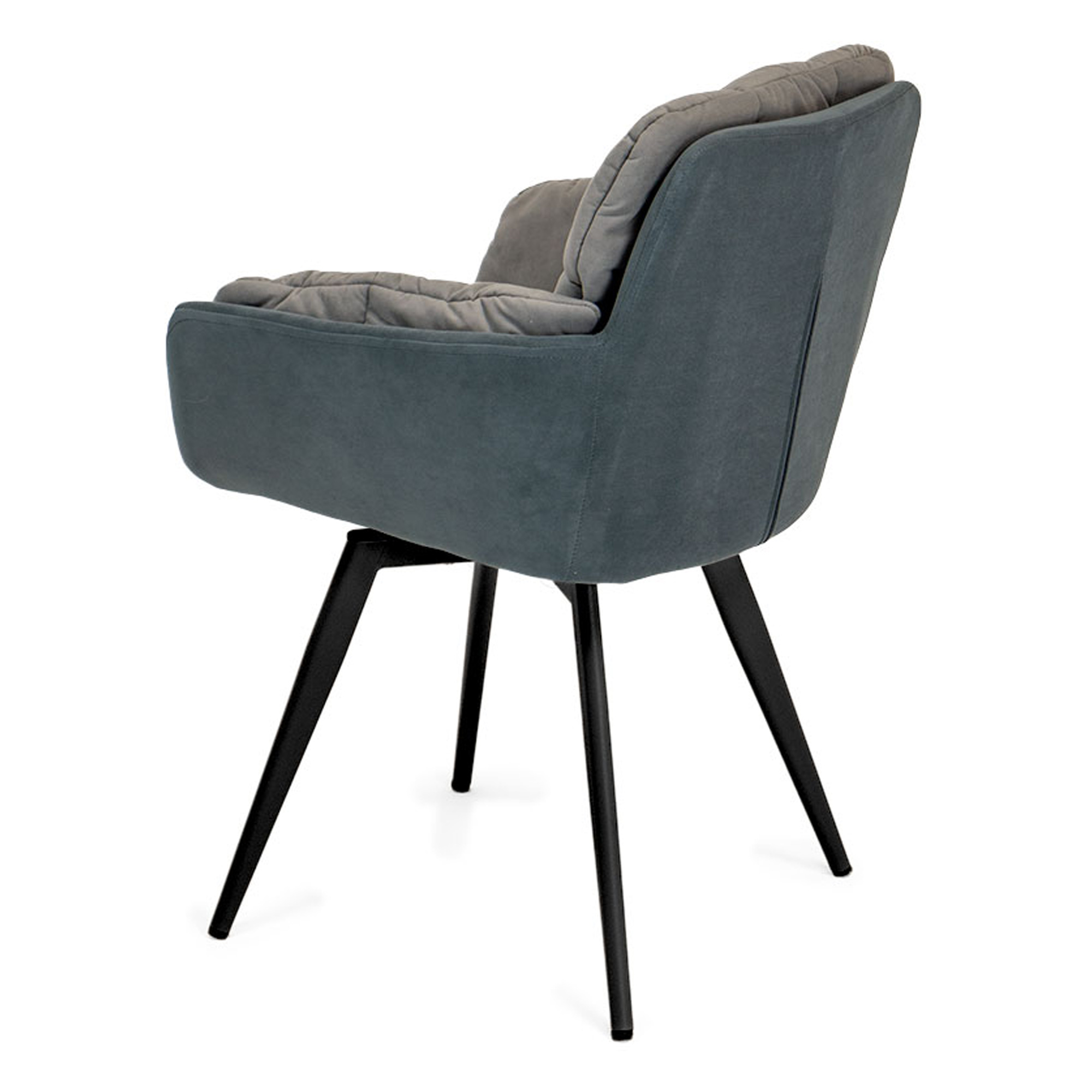 Стул для кухни серый из велюра (арт 33539) - Фото 1