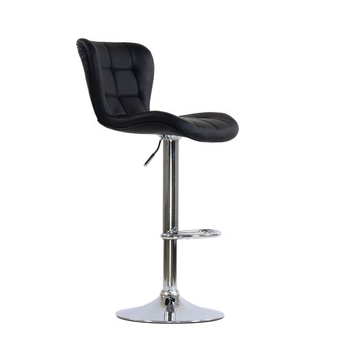 Барный стул на металлическом каркасе черный в современном стиле (арт 5466) - Фото 2