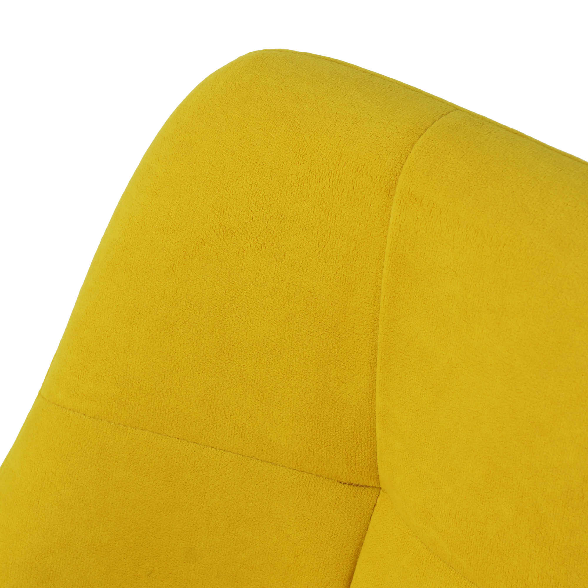 Полукресло желтое из велюра современное (арт 24461) - Фото 1