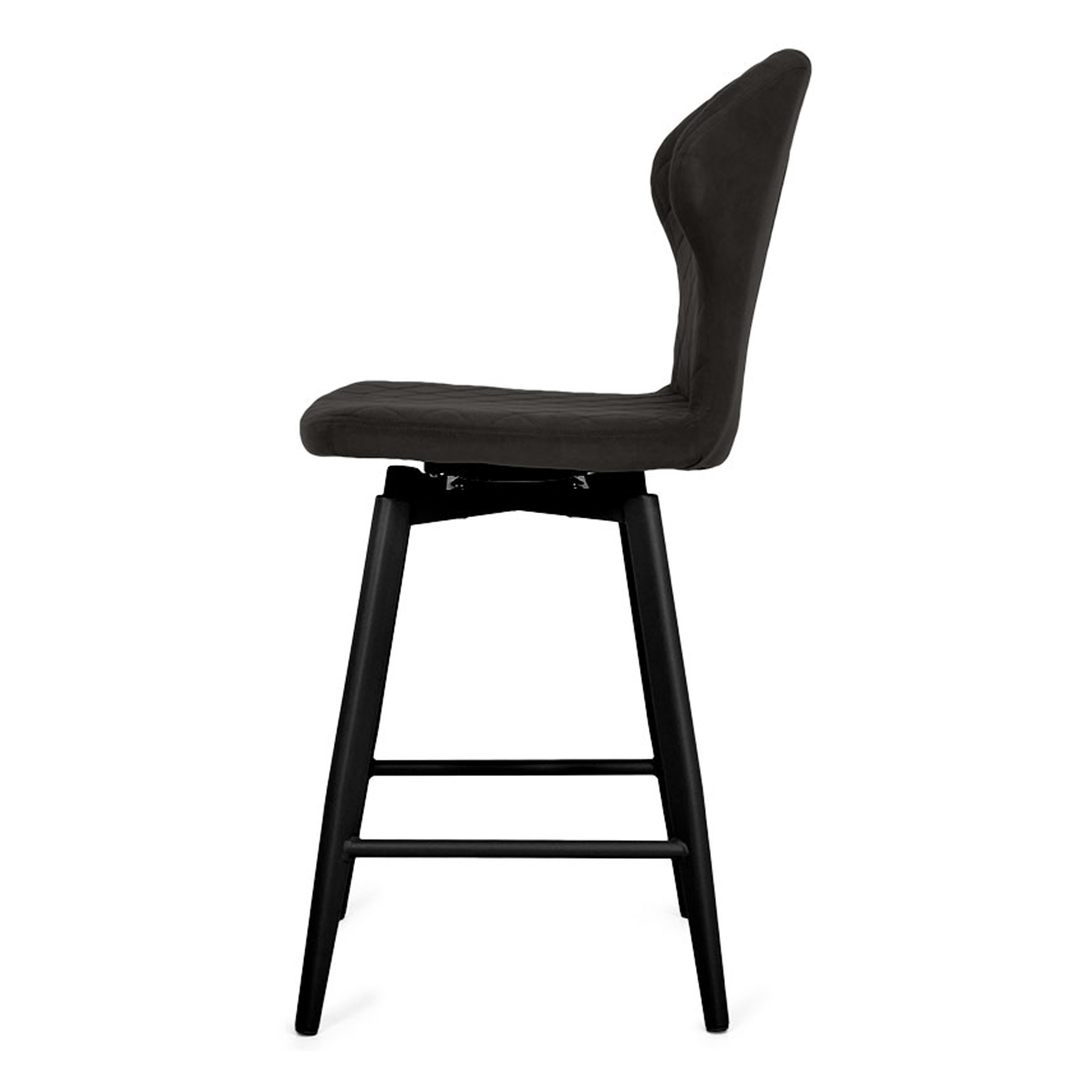 Барный стул на металлокаркасе с мягким сидением коричневый (арт 34156) - Фото 1