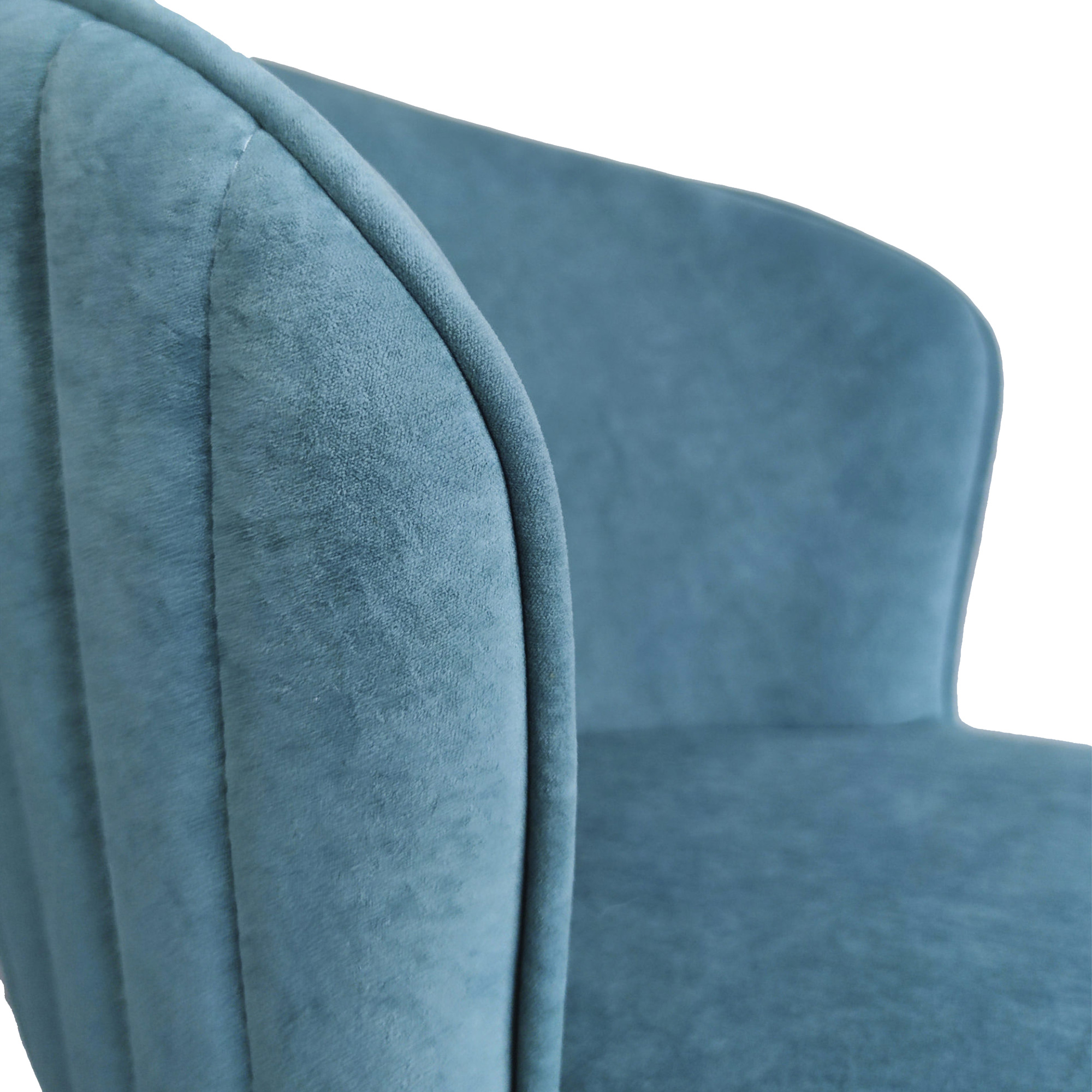 Стул на металлическом каркасе голубой (арт 31750) - Фото 1