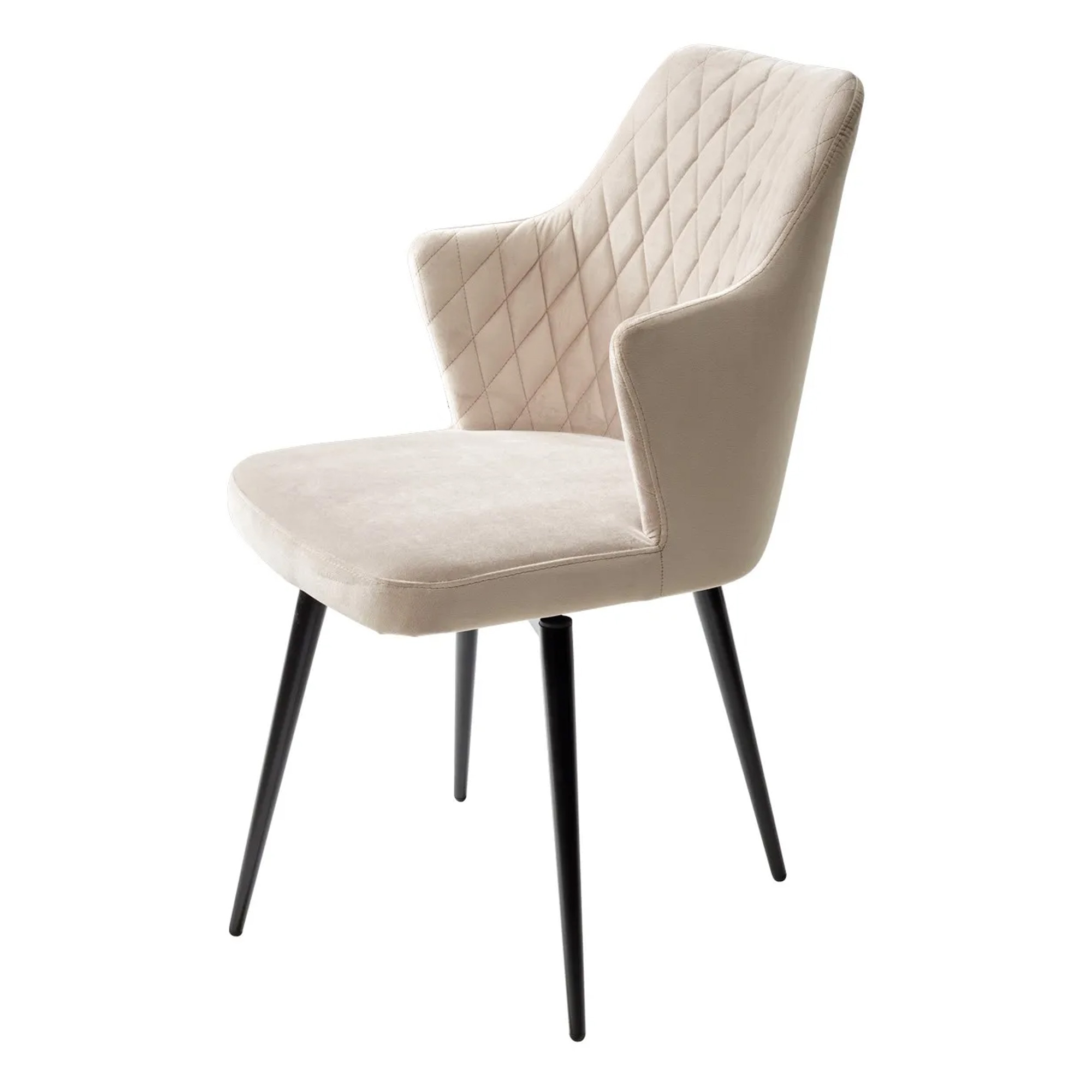 Стул слоновая кость с обивкой из велюра (арт 23859) - Фото 1