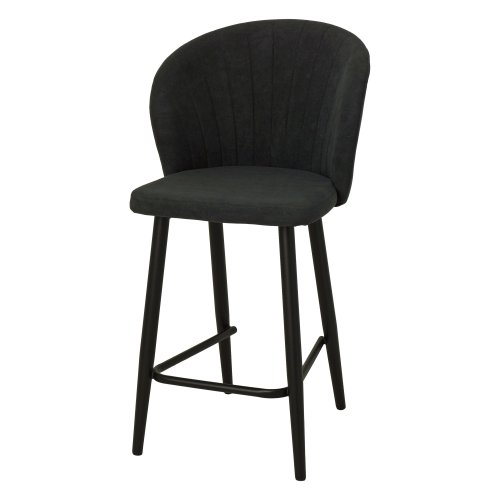 Стул полубарный на металлическом каркасе серый современный (арт 26649) - Фото 2