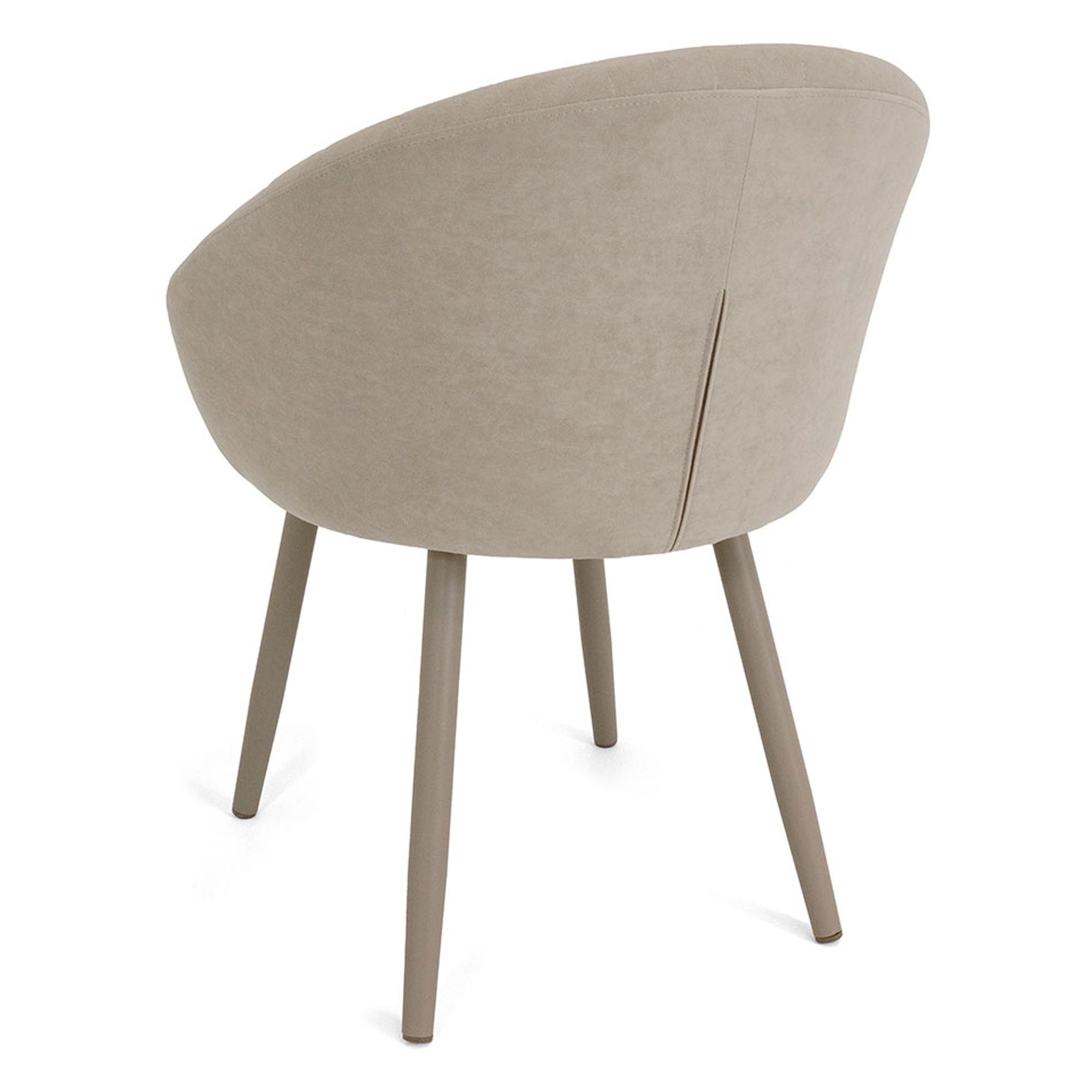 Стул с мягкой обивкой бежевый из велюра (арт 23263) - Фото 1