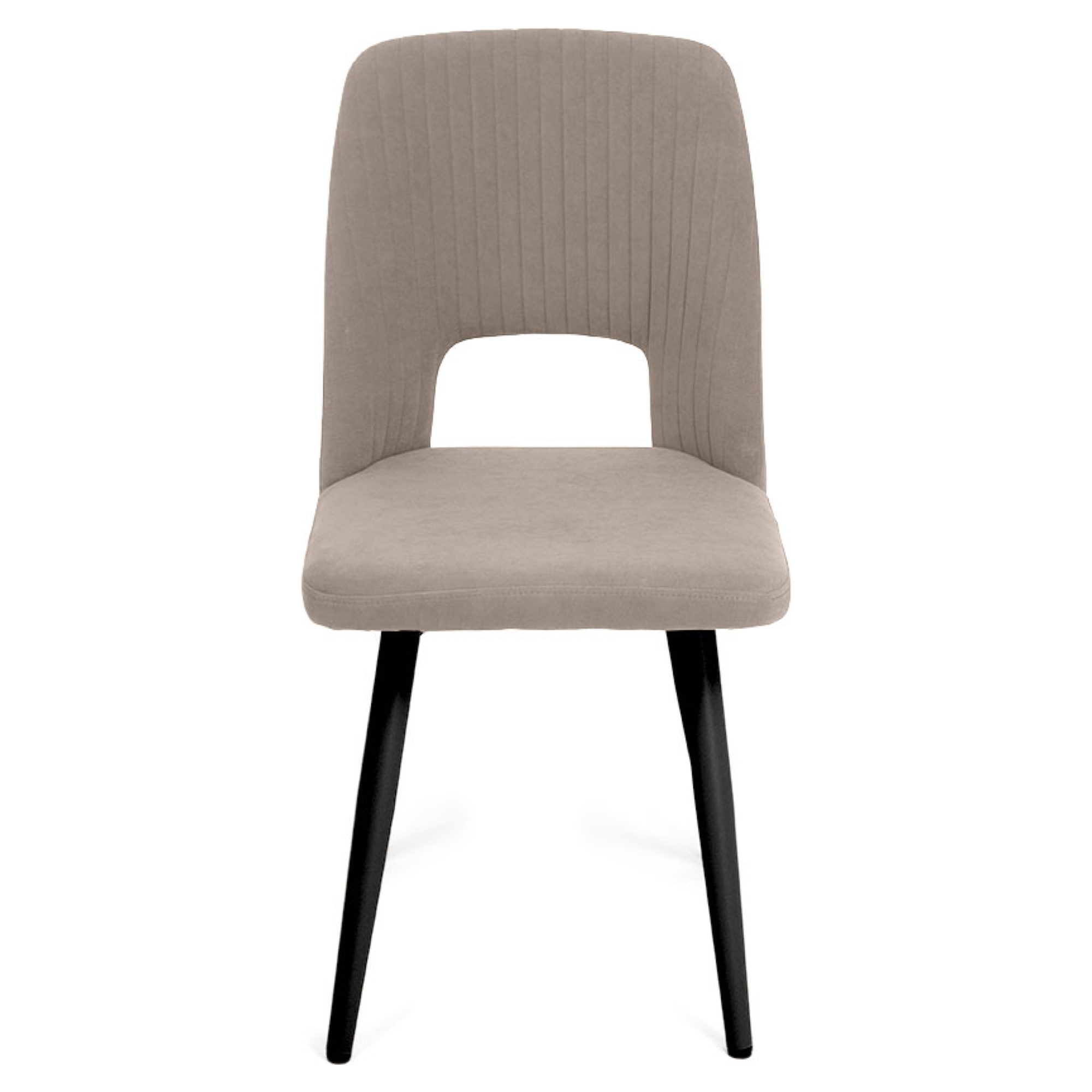 Стул с мягким сидением бежевый велюровый (арт 19802) - Фото 1